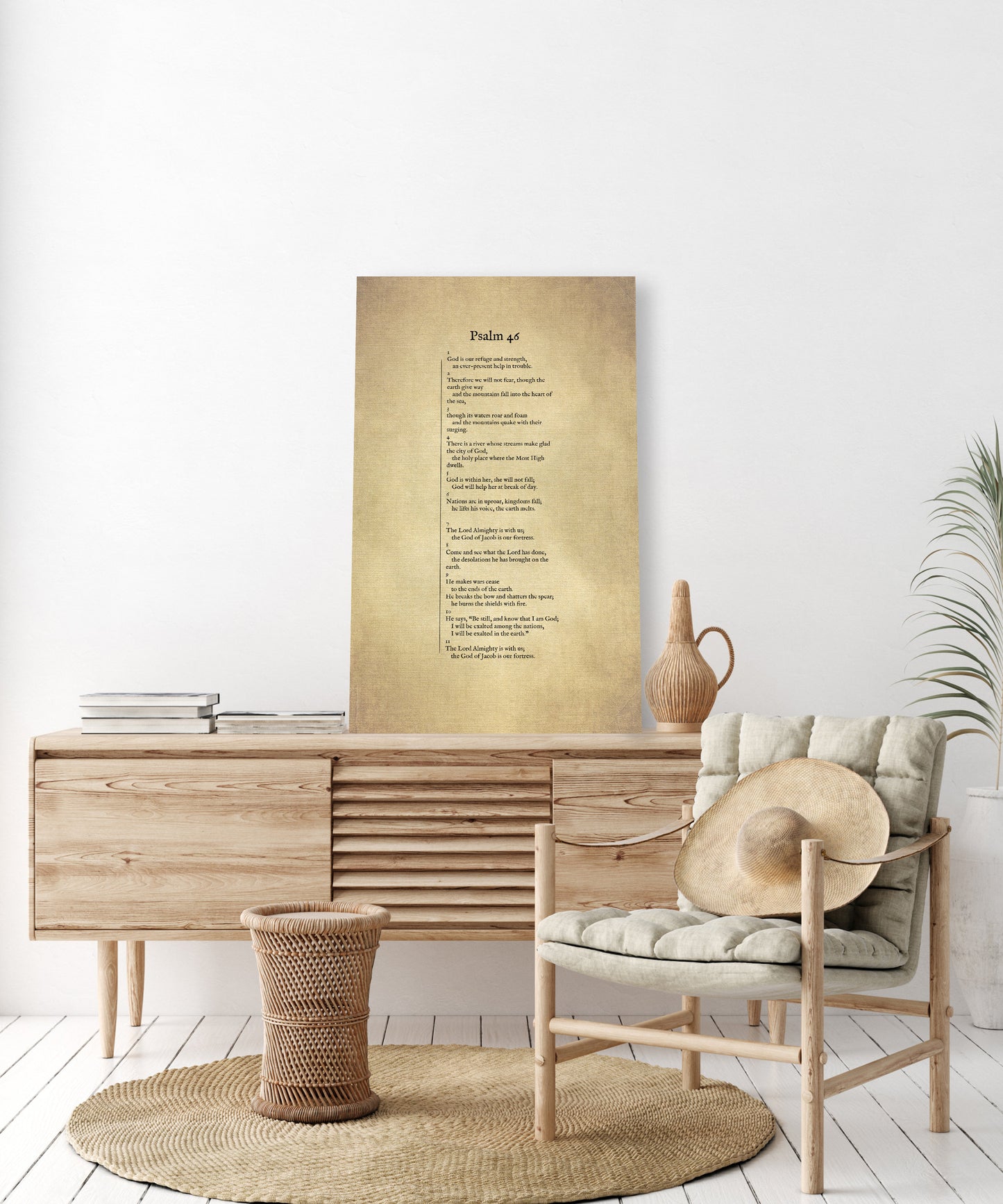 Psalm 46 on Canvas, Christian Wall Art, Inspirational Decor, Scripture Decor, Encouragement Gift, Gift for Mom, Sympathy Gift, Uplifting