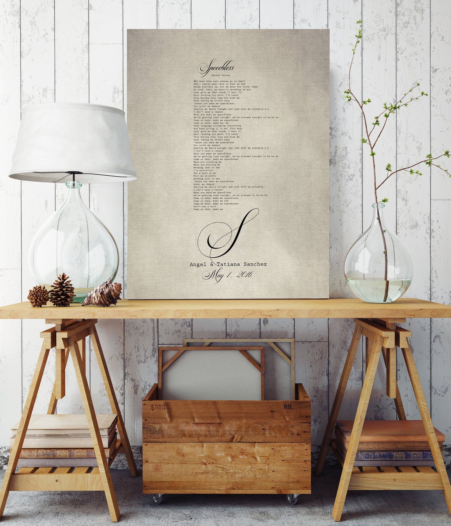 Our Song on Cotton Monogrammed Canvas