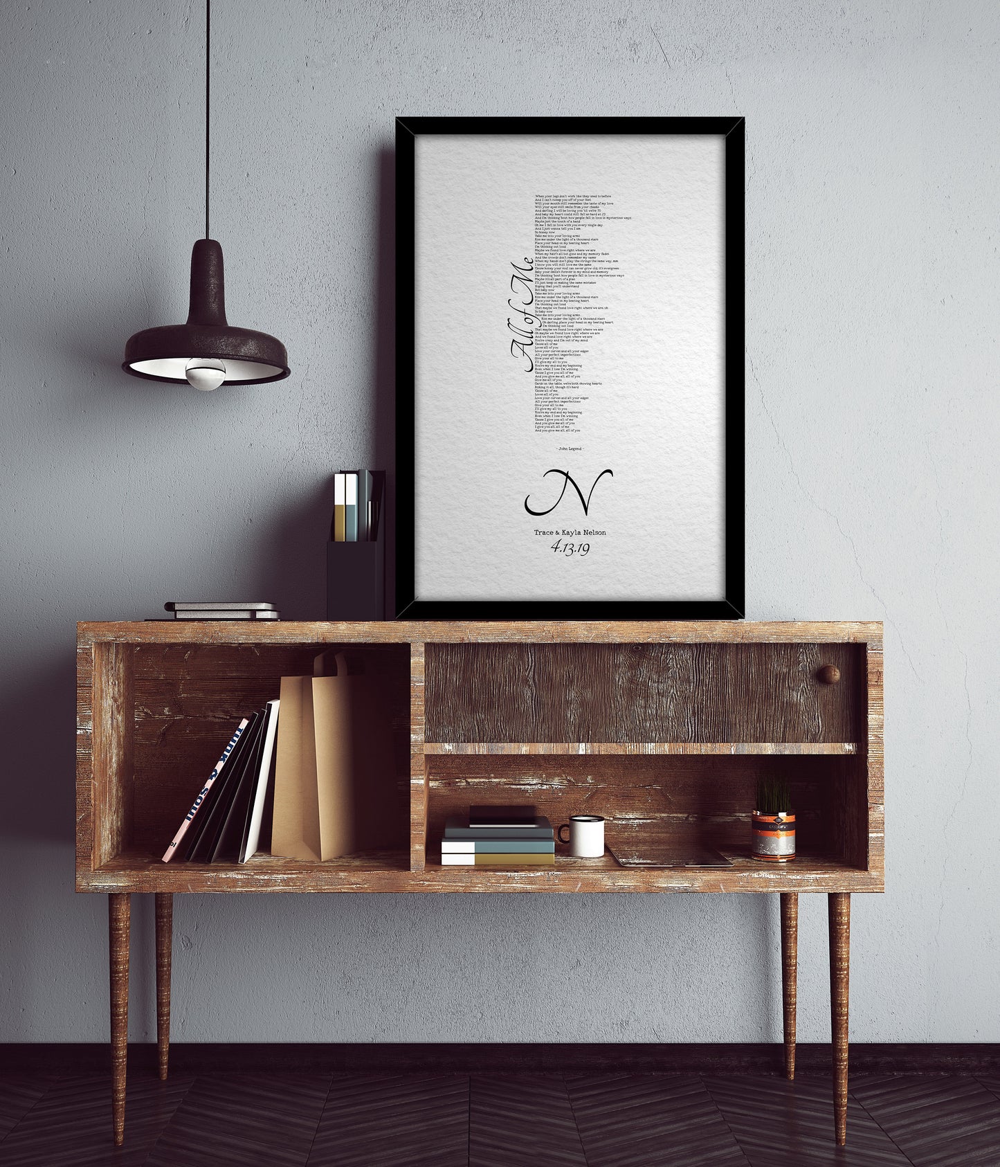 1 Year Anniversary Gift for Wife, 1st Anniversary Gift for Husband, Anniversary Paper Gift, Personalized Anniversary Gift, Wedding Song Gift