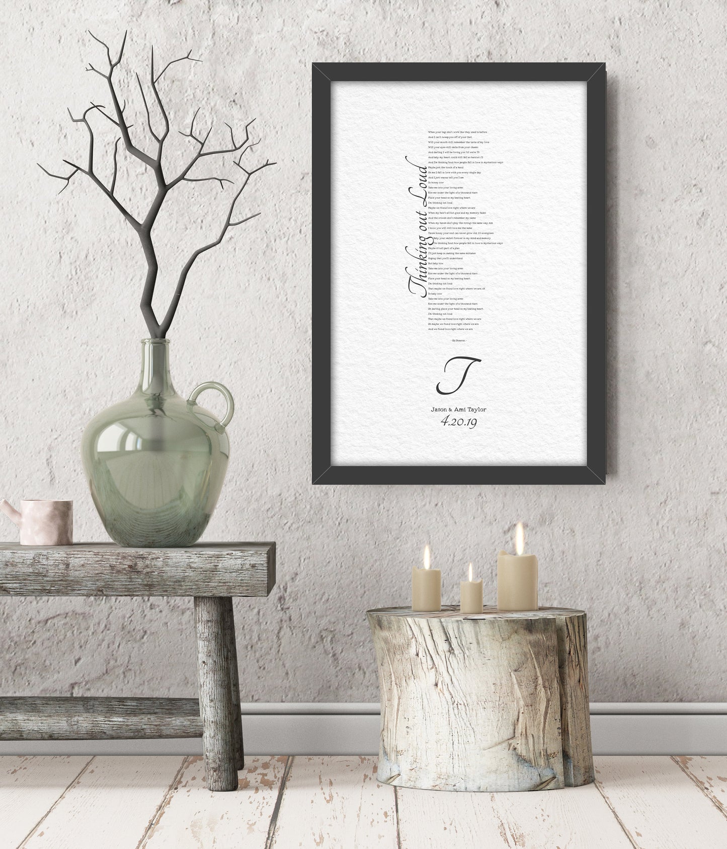 1 Year Anniversary Gift for Wife, 1st Anniversary Gift for Husband, Anniversary Paper Gift, Personalized Anniversary Gift, Wedding Song Gift