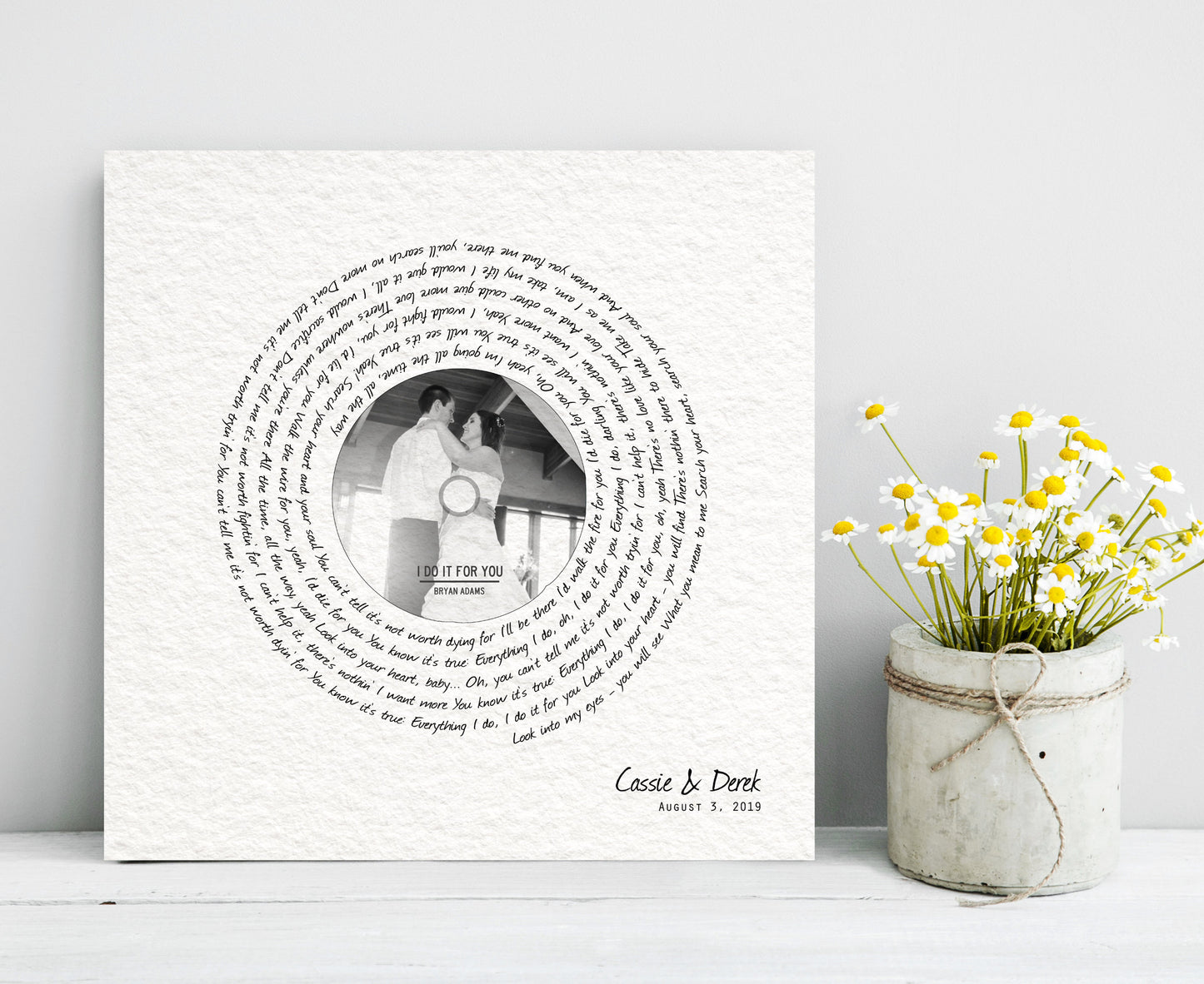 Paper Anniversary Gift, Photo with song, 1 year Anniversary Gift, Framed Song Lyrics, First Dance lyrics, Our Song, 1st Anniversary gift