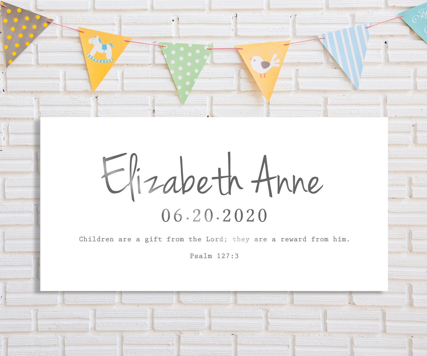 Personalized Baby Name Sign, Custom Name Sign, Christian Gift for New Mom, Gift for New Parents, Custom Nursery Decor, Name Sign, New Baby