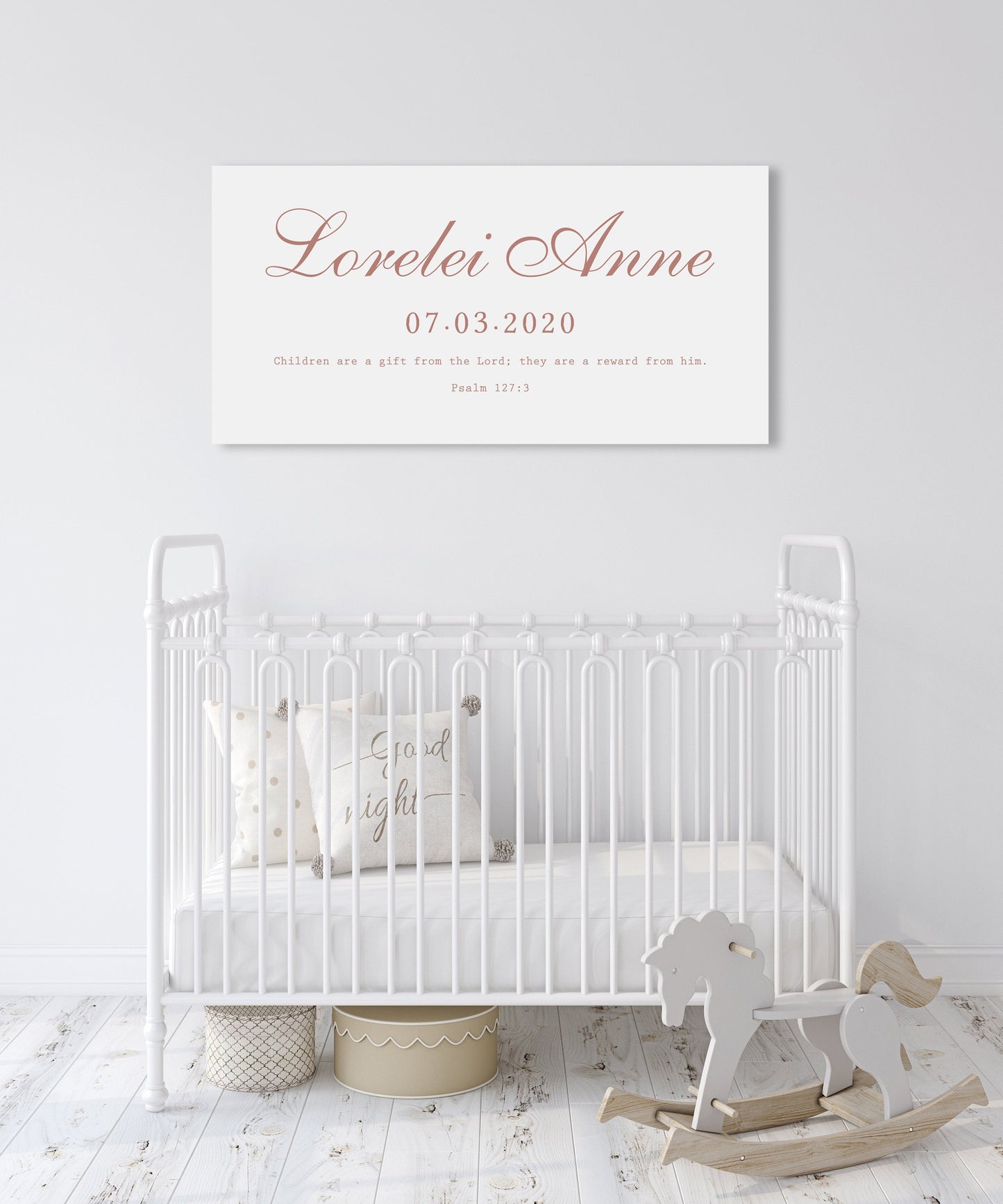 Personalized Baby Name Sign, Custom Name Sign, Christian Gift for New Mom, Gift for New Parents, Custom Nursery Decor, Name Sign, New Baby