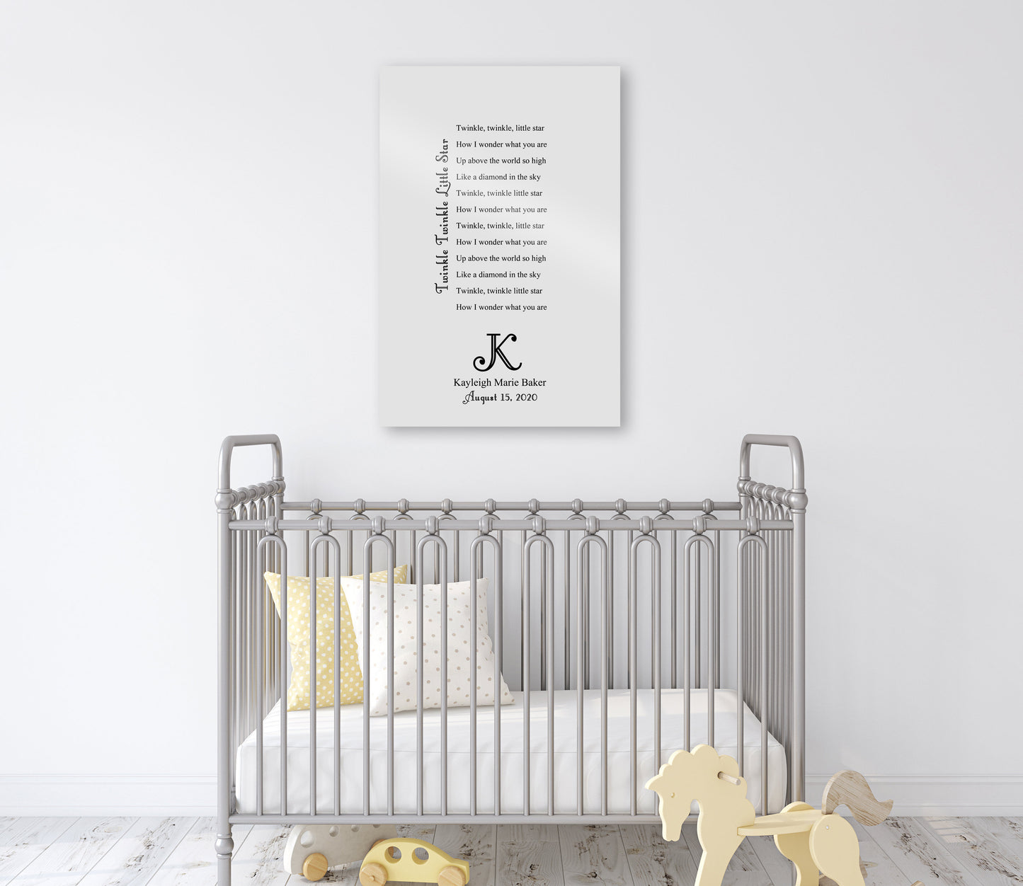 Personalized Baby Name Sign, Personalized Lullaby, Baby Room Sign, Personalized baby gift, Nursery Decor, Baby Gift, Gift for New Parents