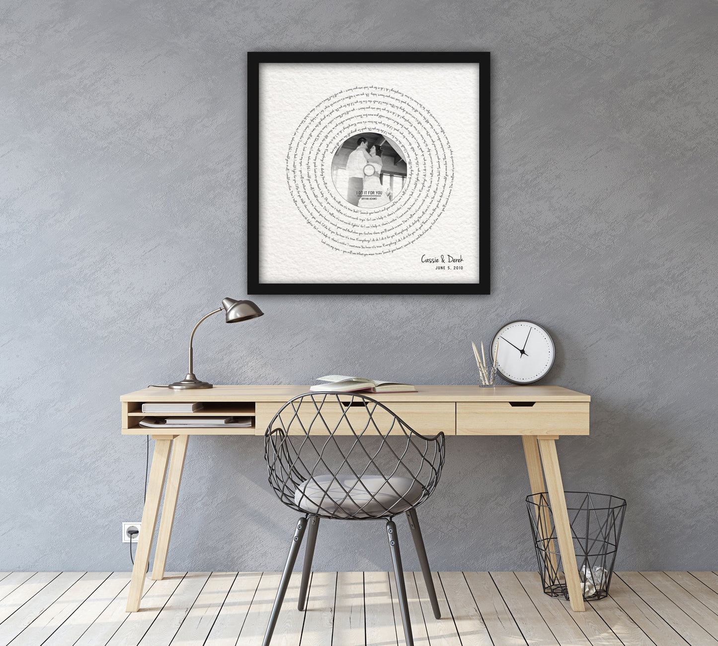 Paper Anniversary Gift, Photo with song, 1 year Anniversary Gift, Framed Song Lyrics, First Dance lyrics, Our Song, 1st Anniversary gift