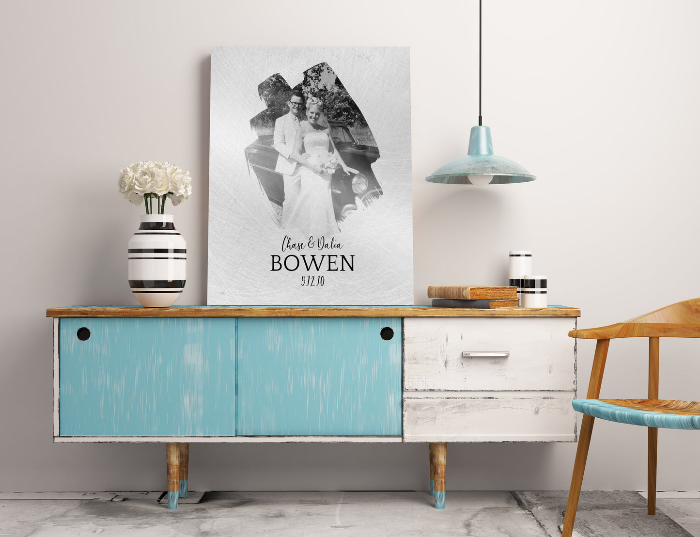 Photo Gift on Tin, 10th Anniversary Tin Gift, Tin Photo Gift,  Wedding vows on tin, 10 Year Gift, Tenth Anniversary Tin, Photo on Metal