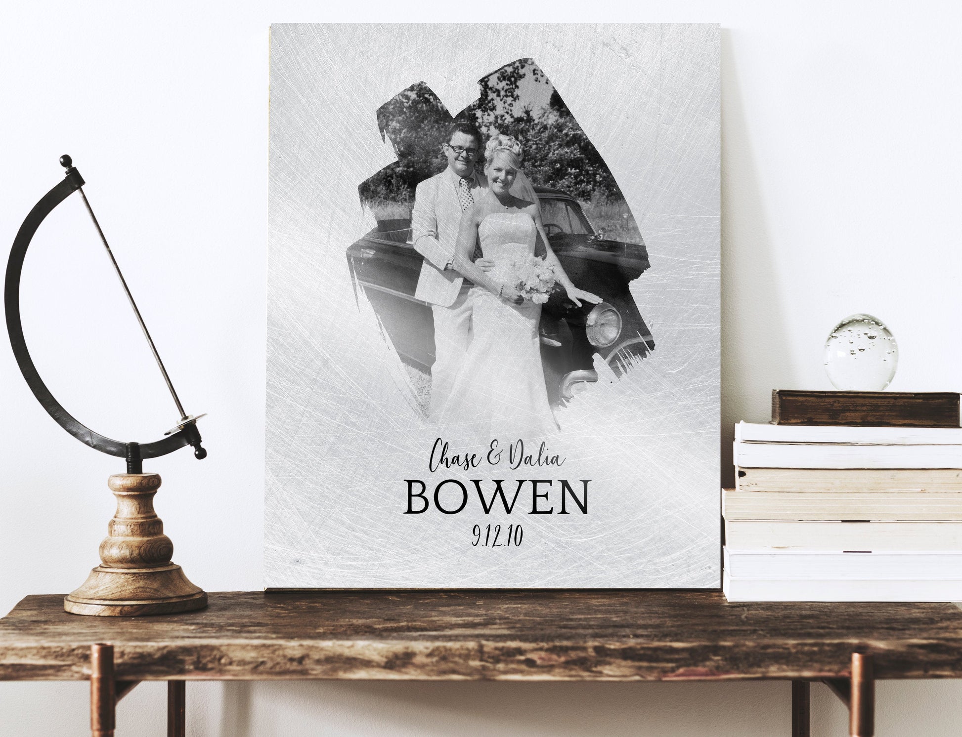 Tin Photo Gift, Tin Anniversary Gift, 10th Anniversary Tin Gift, Wedding vows on tin, 10 Year Gift, Tenth Anniversary Tin, Photo on Metal