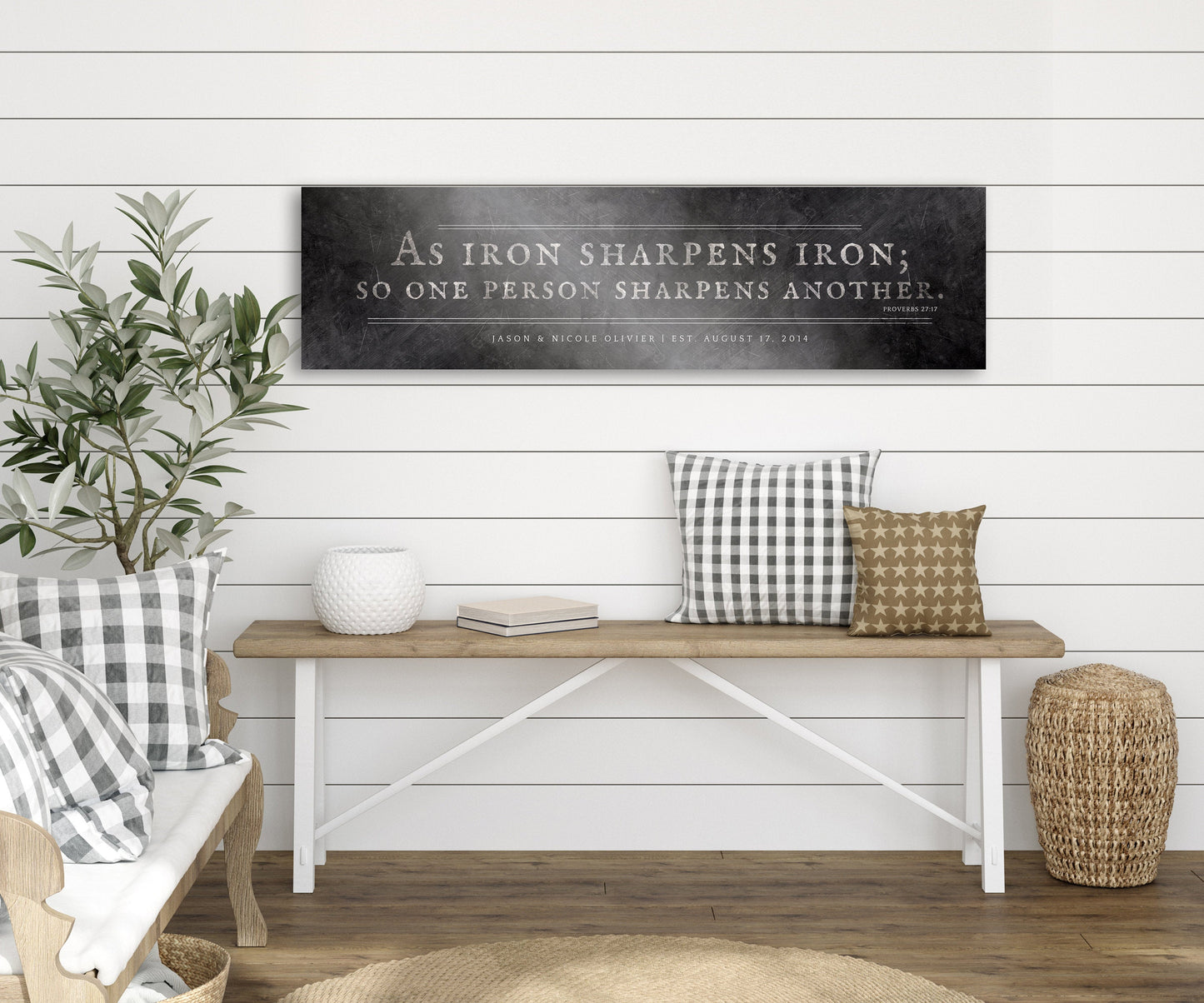 Iron Sharpens Iron Sign Iron Anniversary Gift