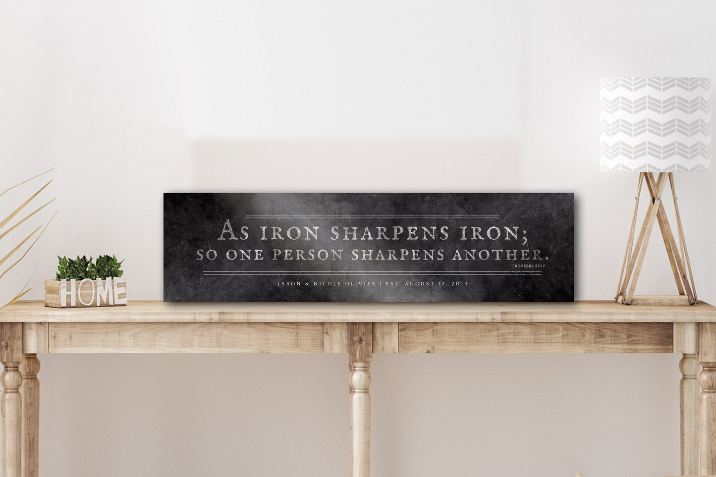 Iron Sharpens Iron Sign Iron Anniversary Gift