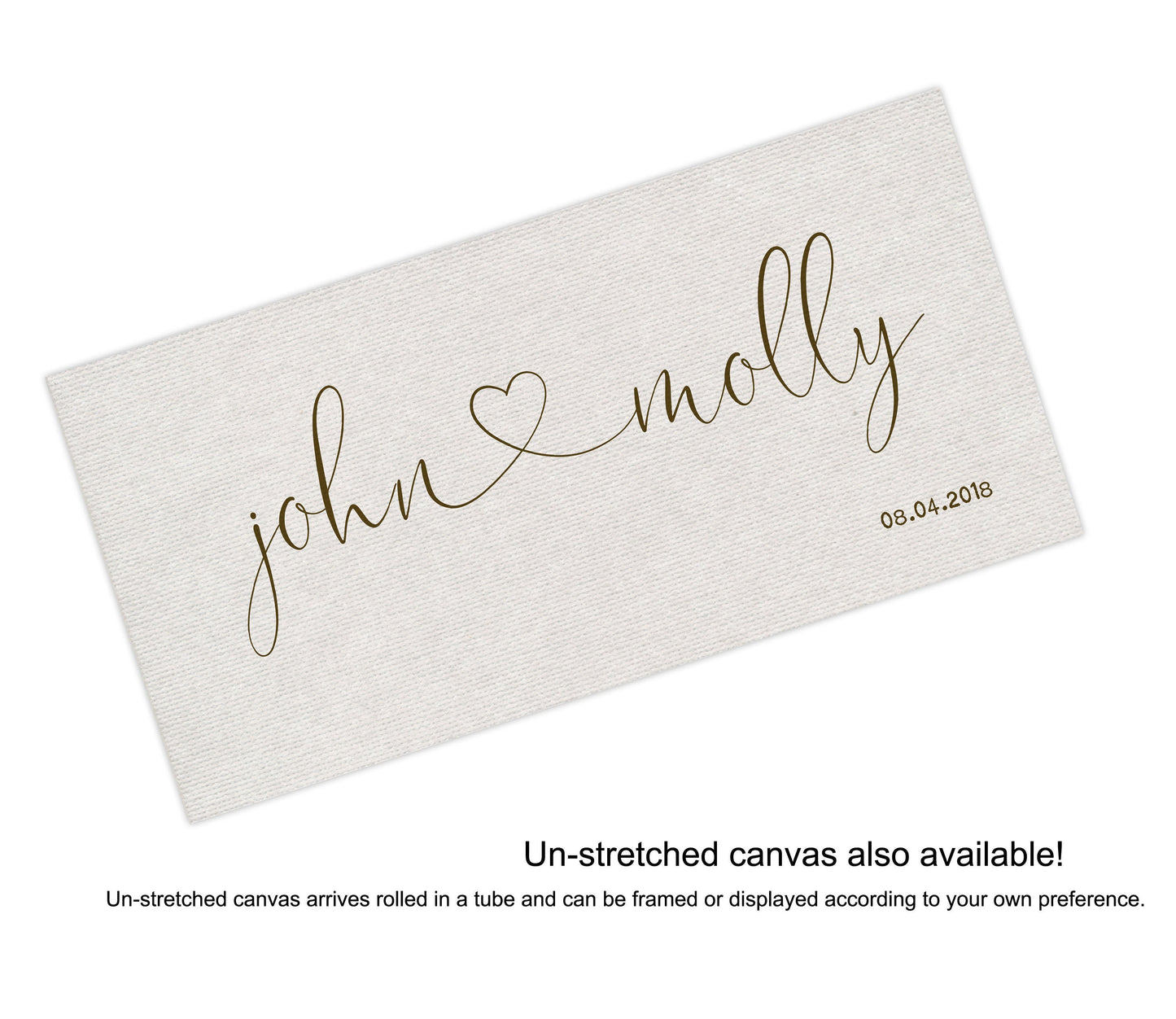 Cotton Heart Connected Names Est Canvas