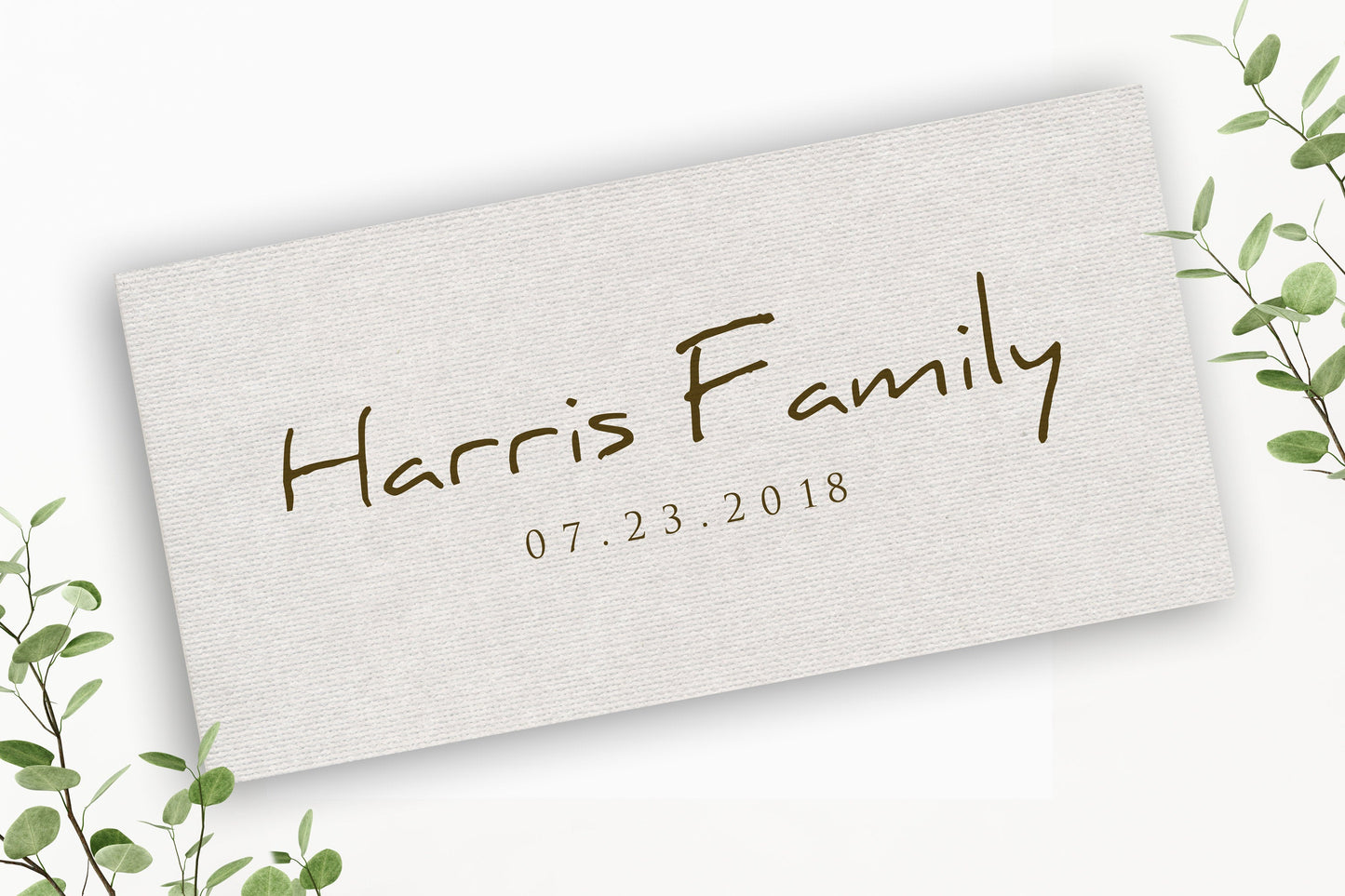 Cotton Name Sign for Family