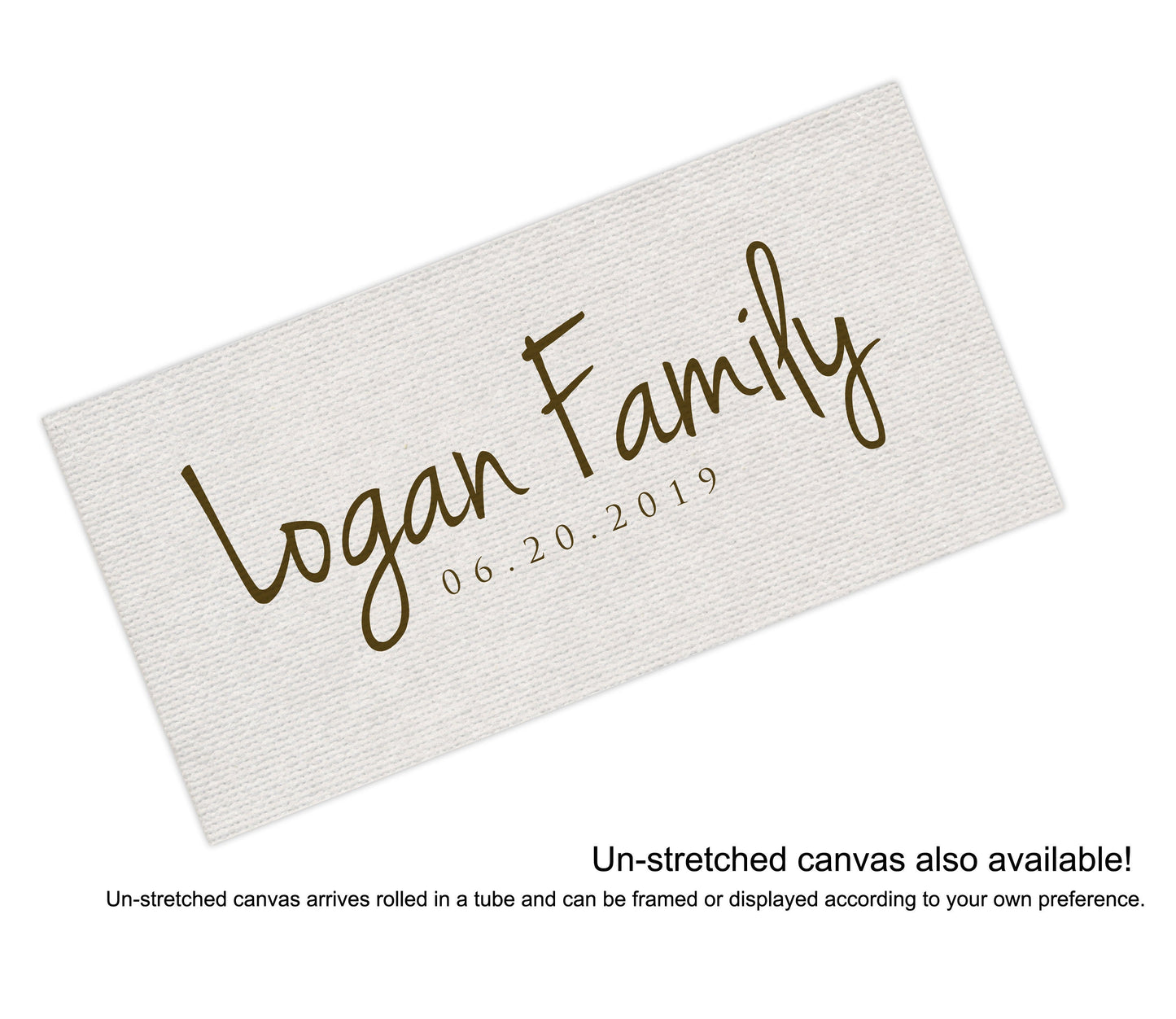 Family Established Sign on Cotton