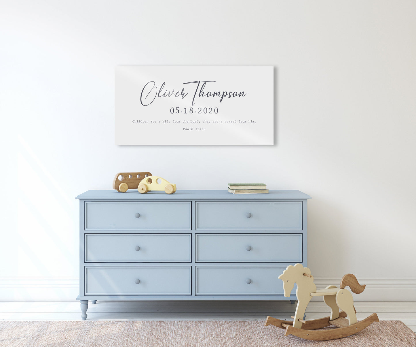 Personalized Baby Name Sign, Custom Name Sign, Christian Gift for New Mom, Gift for New Parents, Custom Nursery Decor, Name Sign, New Baby