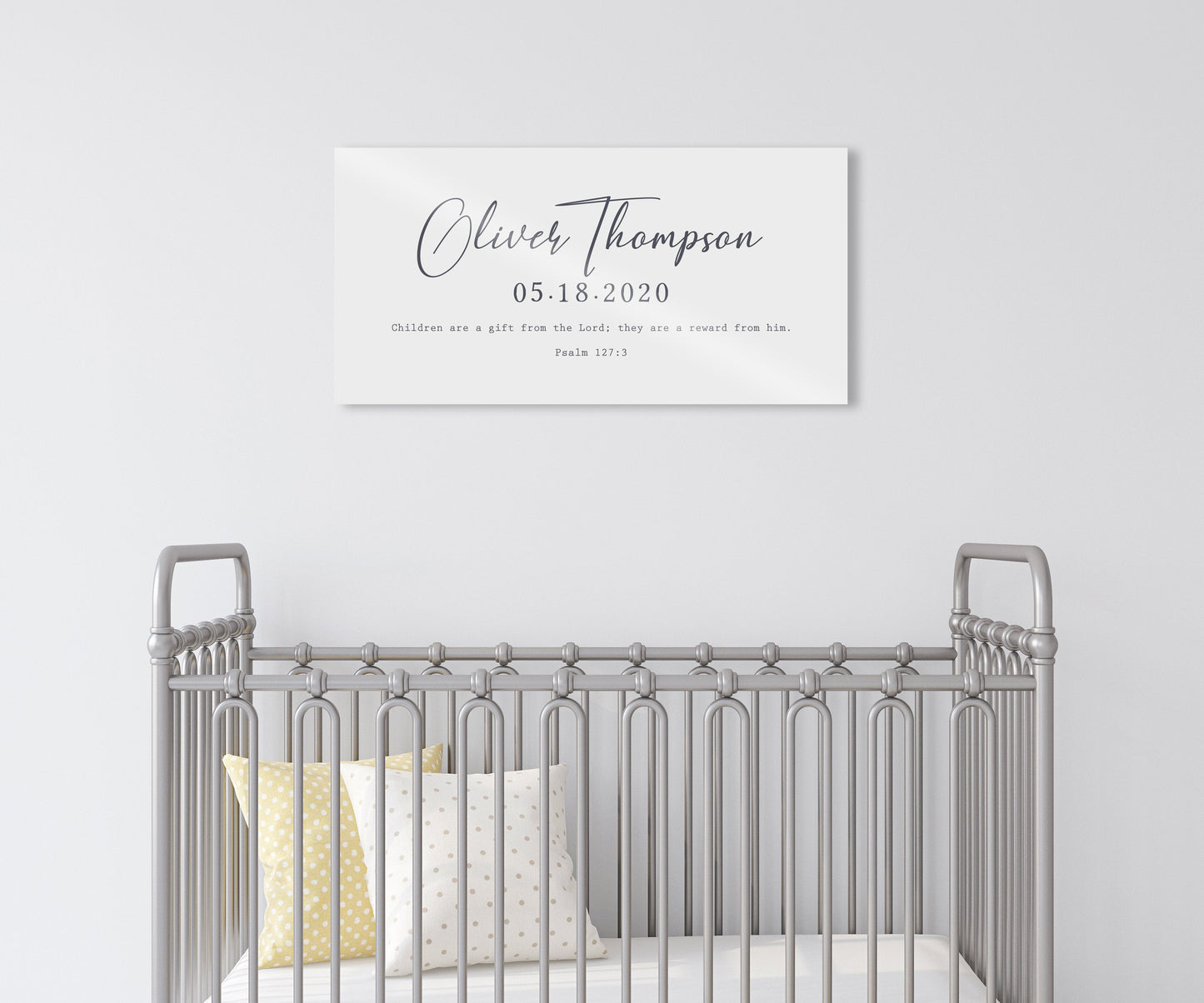 Personalized Baby Name Sign, Custom Name Sign, Christian Gift for New Mom, Gift for New Parents, Custom Nursery Decor, Name Sign, New Baby