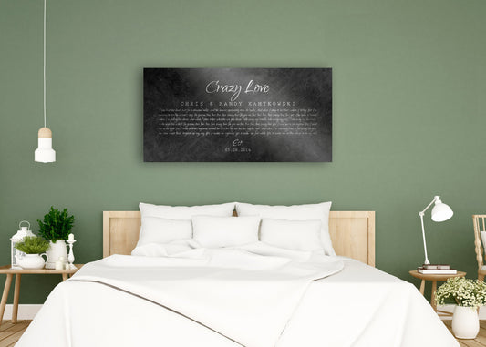 Custom Wedding Song Sign on Iron