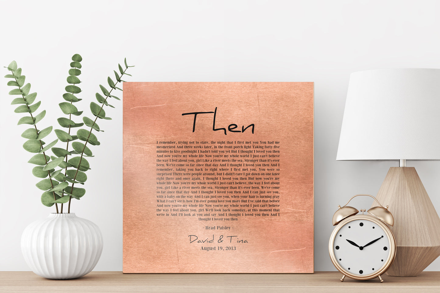 Personalized Copper Song Lyric Sign