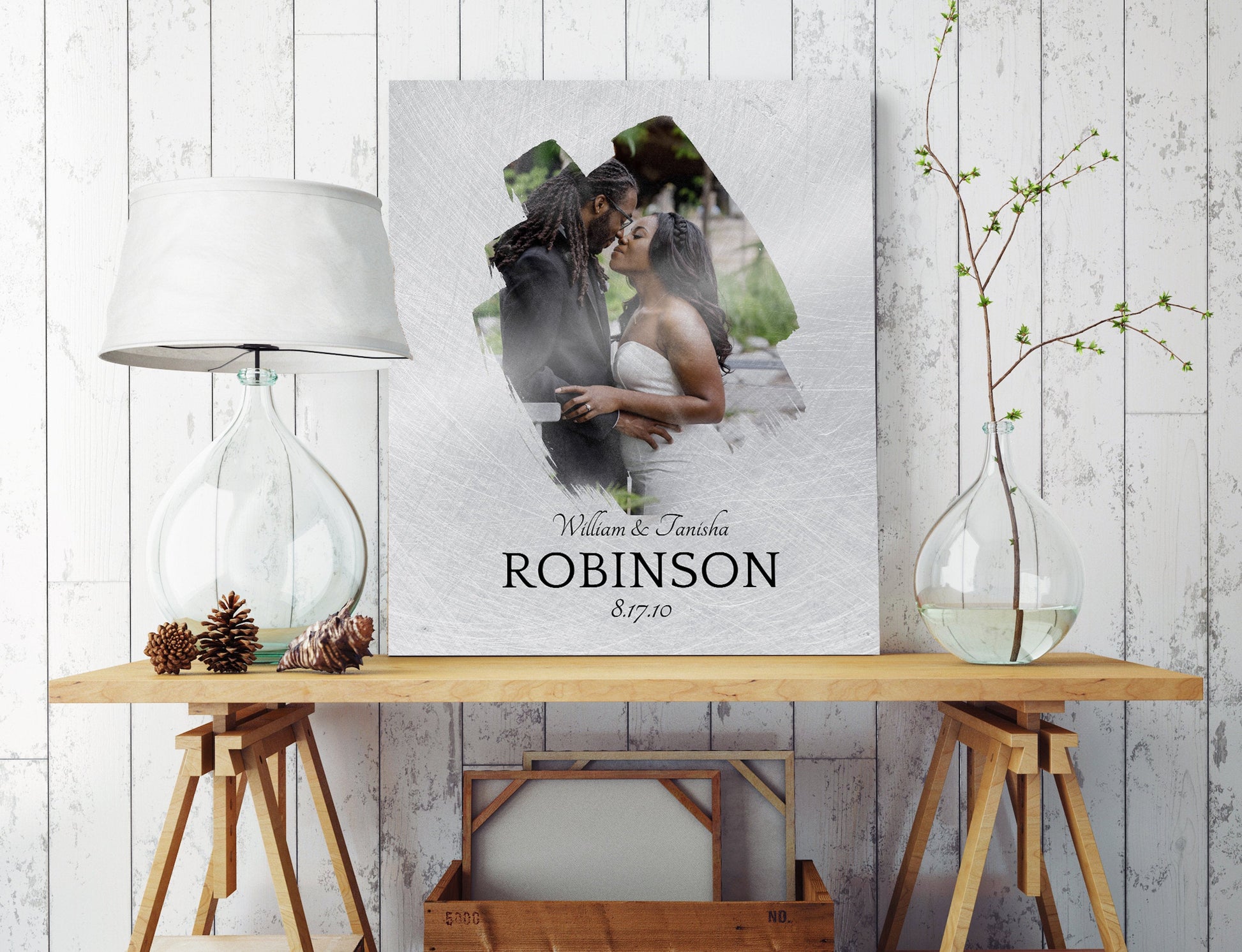 Tin Photo Gift, Tin Anniversary Gift, 10th Anniversary Tin Gift, Wedding vows on tin, 10 Year Gift, Tenth Anniversary Tin, Photo on Metal