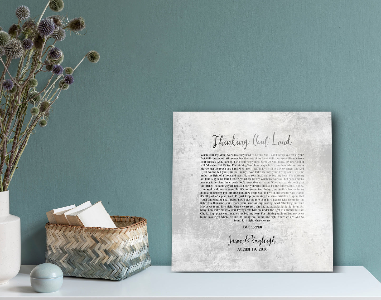 10 Year tin Gift, Our Song on Tin, Tin Anniversary Gift, Distressed Tin Sign, 10 year Tin, On Metal, 10th Anniversary Gift, Tin Gift for Her