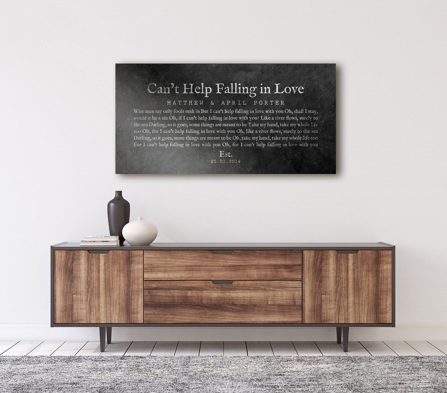 Custom Wedding Song Sign on Iron