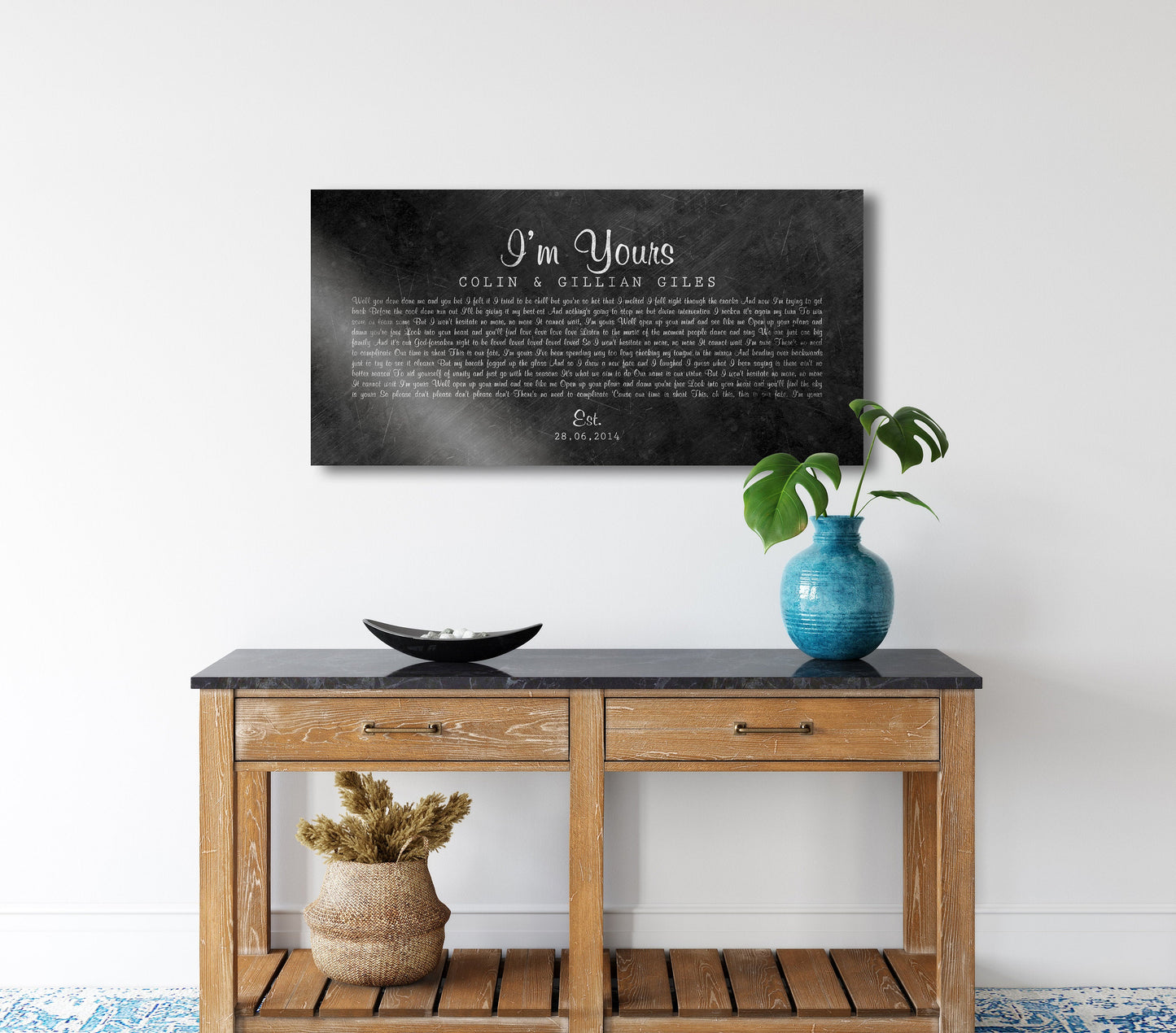 Custom Wedding Song Sign on Iron