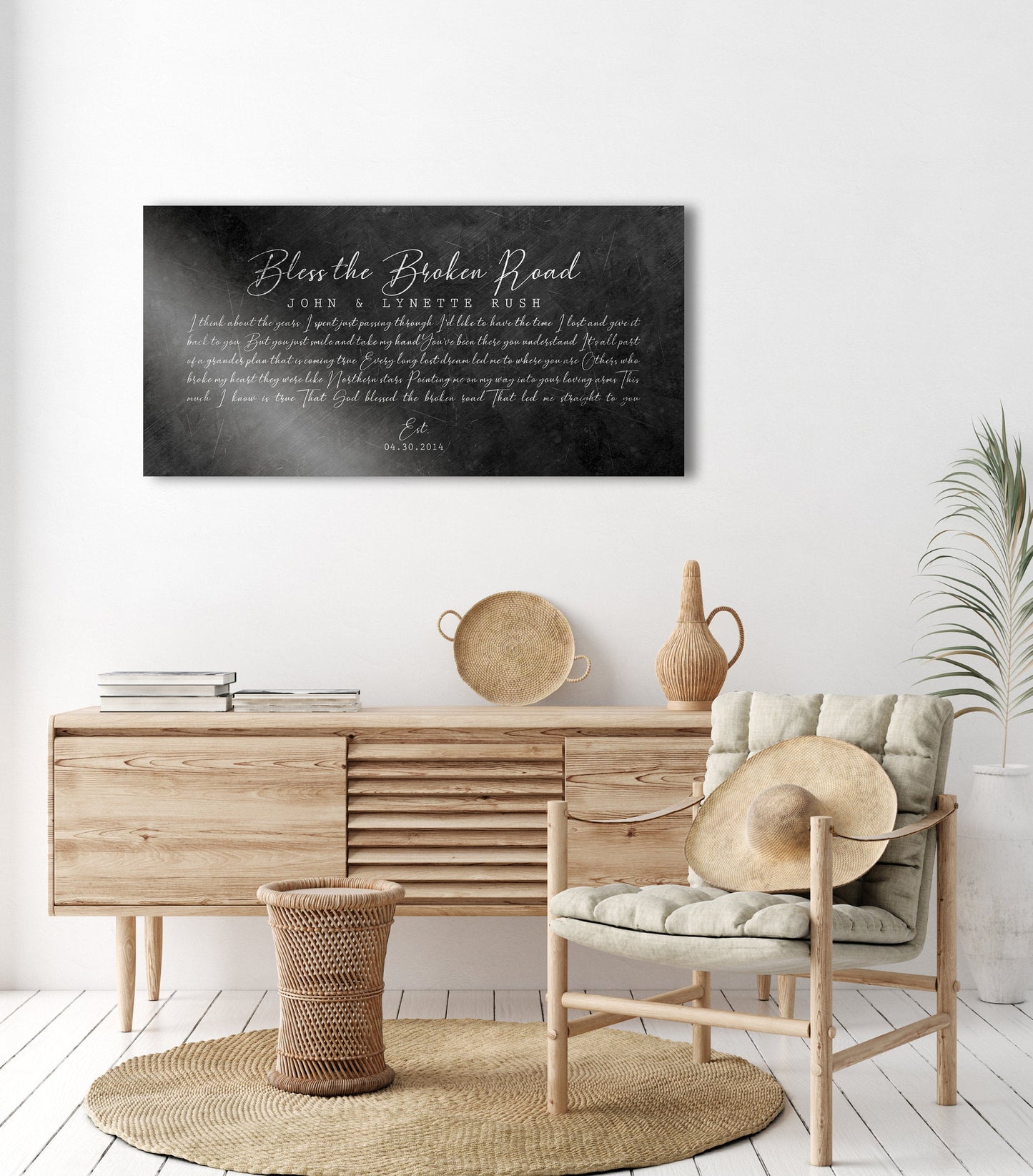 Custom Wedding Song Sign on Iron