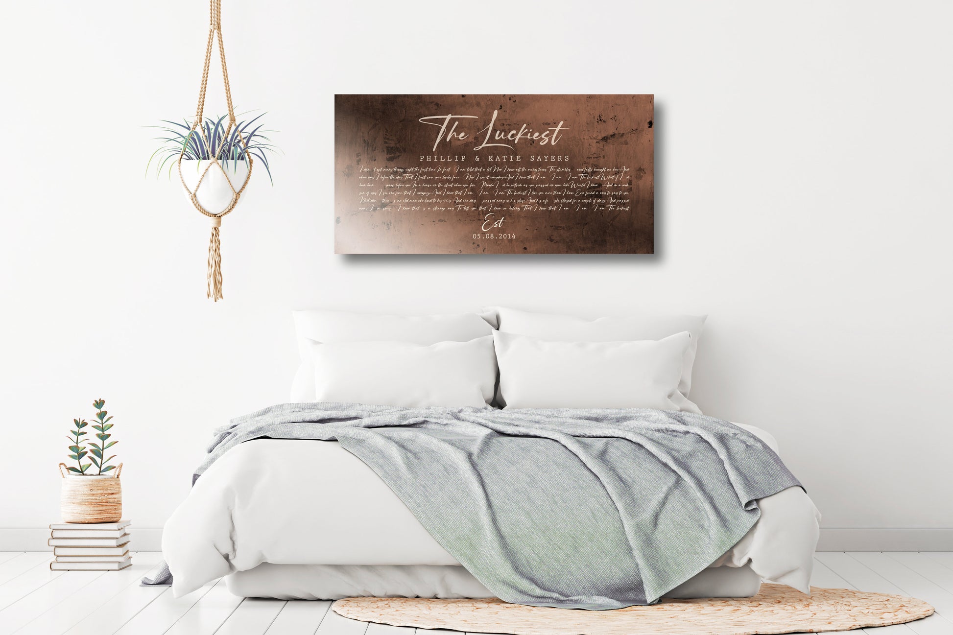 Bronze Gift, Wedding Song on Bronze, For Wife, 8th Wedding Anniversary Gift, Song on Metal, First Dance Song Print, 8 Year Anniversary Gift