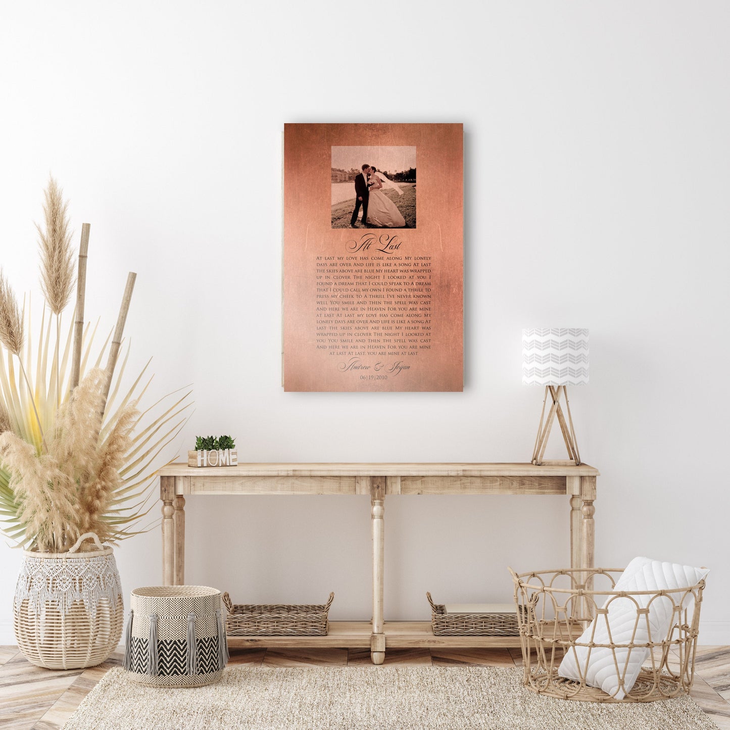 Personalized Copper Photo Gift with Song