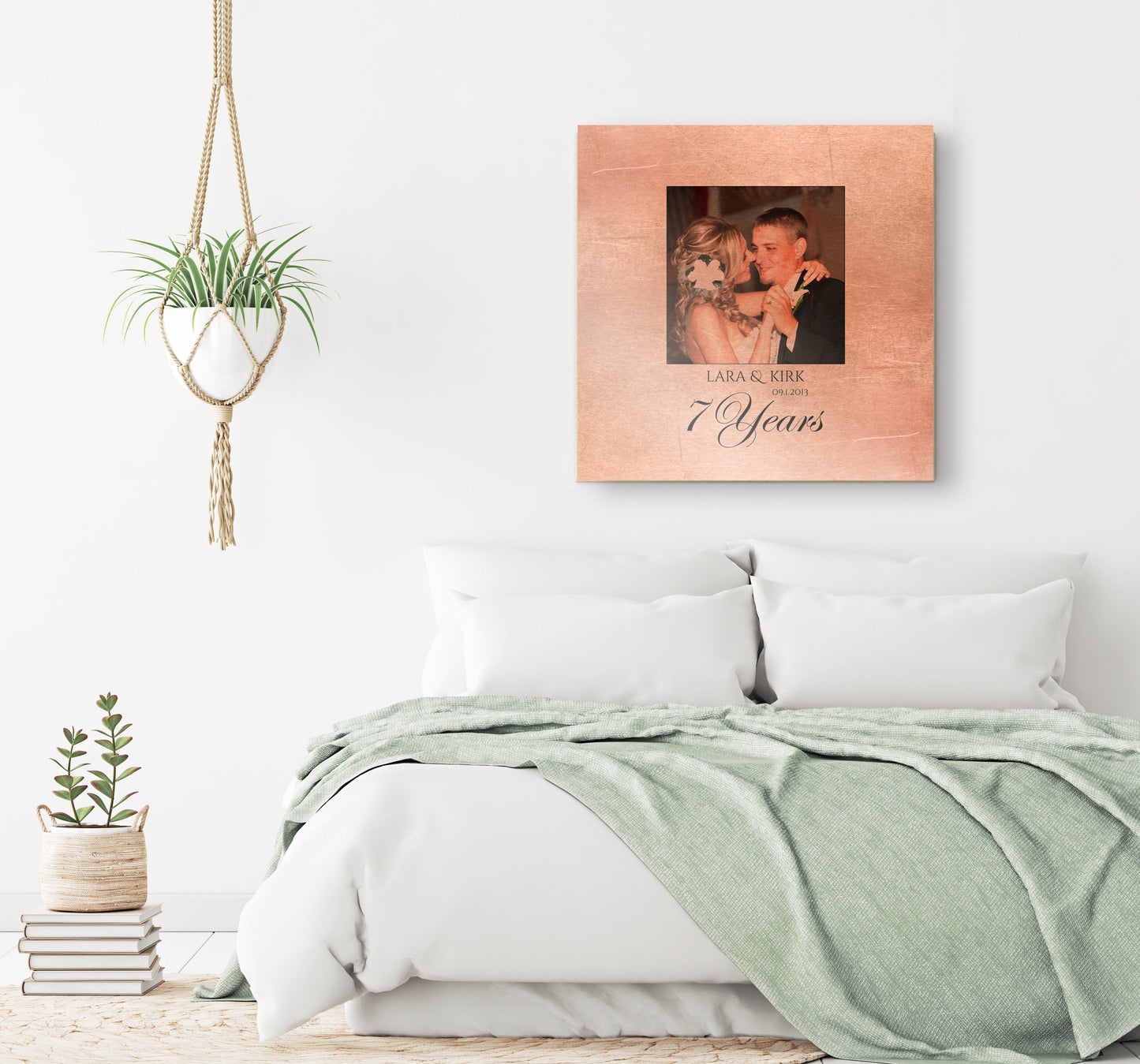 Persoanlized Distressed Copper Anniversary Photo Gift