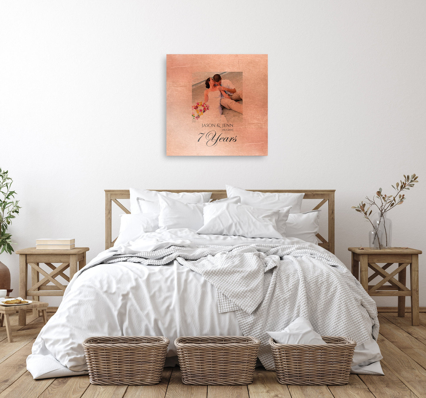 Persoanlized Distressed Copper Anniversary Photo Gift