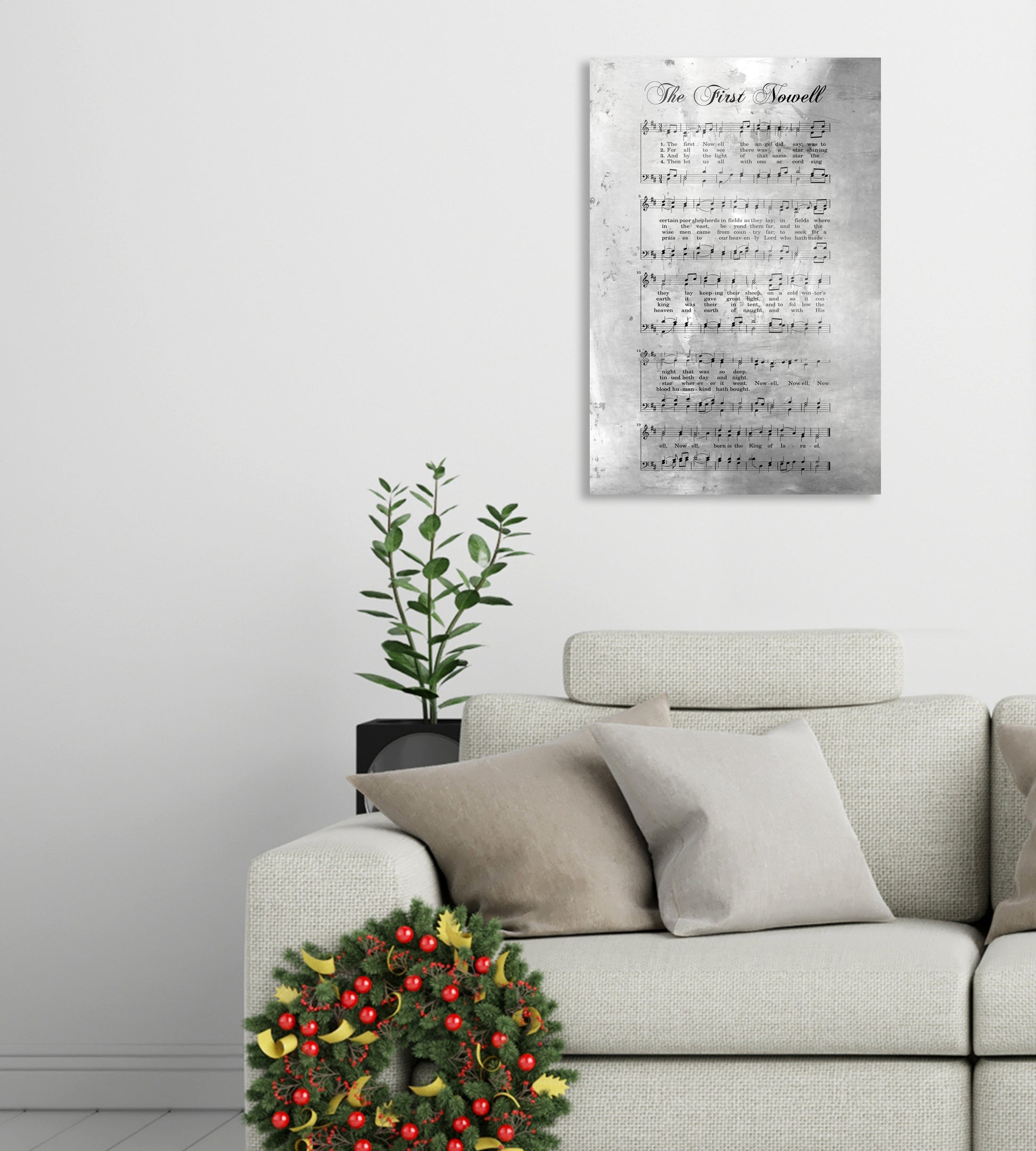 The first Noel, Sheet Music Print, Farmhouse Christmas, Gift for chior, Religious Gift, sign, Metal Christmas Sign, Rustic Christmas Decor