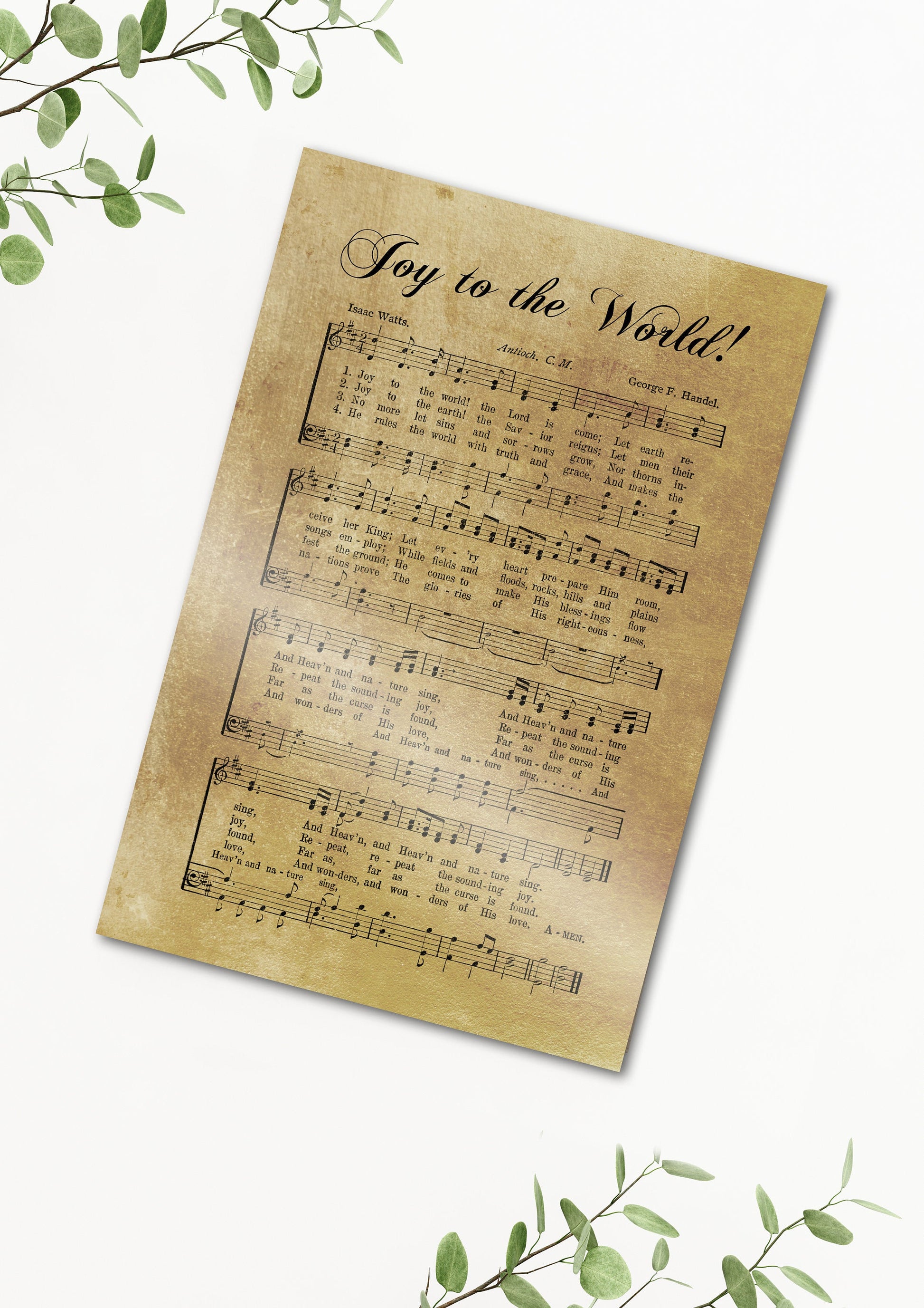 Joy to the World, Rustic Christmas Decor, Sheet music Gift, Farmhouse Christmas, Gift for chior, Religious Gift, sign, Metal Christmas Sign