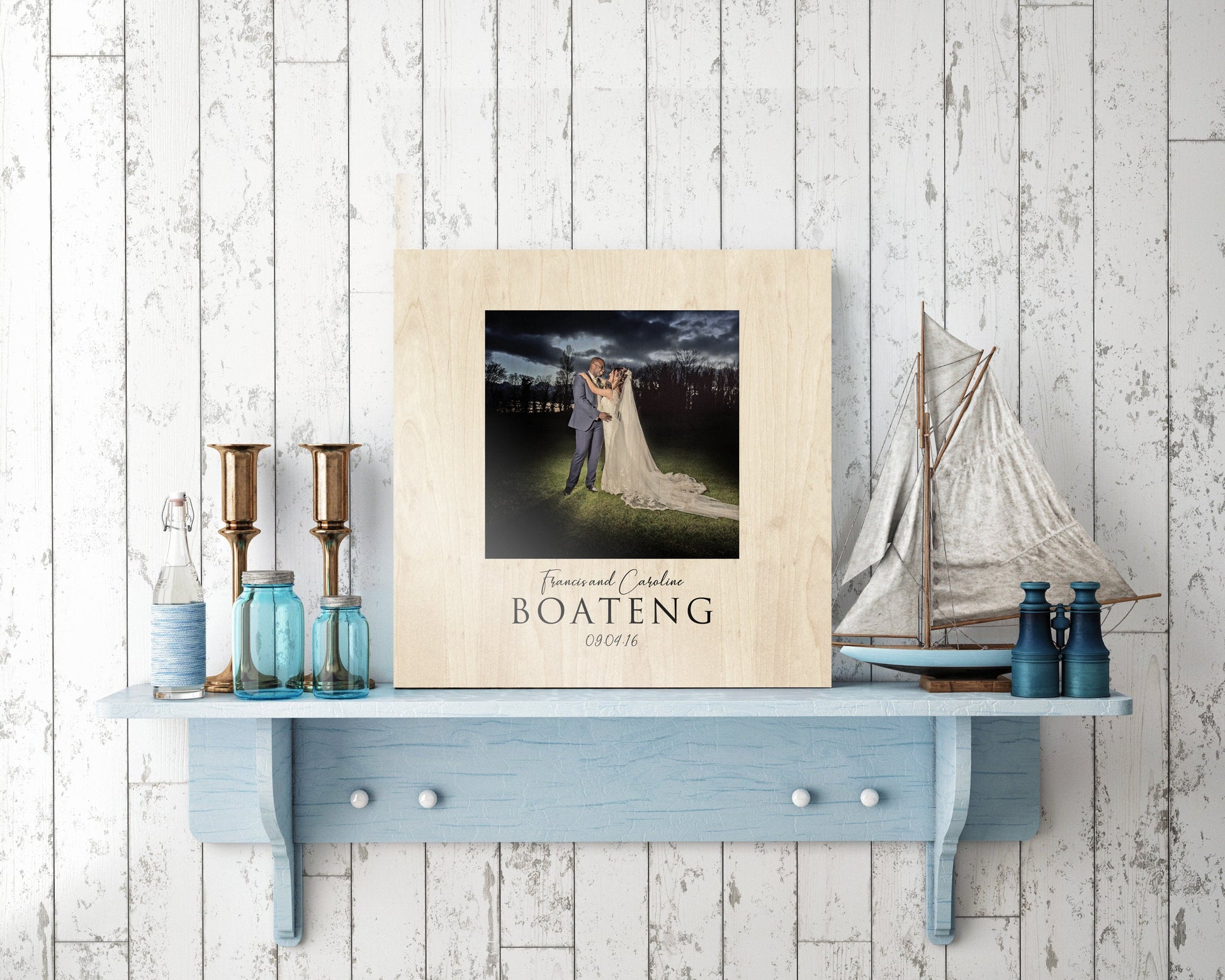 Wood Anniversary Gift, Photo Gift on Wood, 5th Wedding Anniversary Gift, 5 Year Anniversary Gift for Him, Gift for Her, Wood Photo Gift