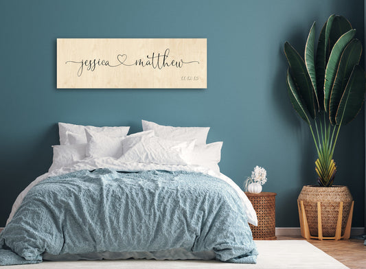 Wood Anniversary Gift, Established sign on Wood