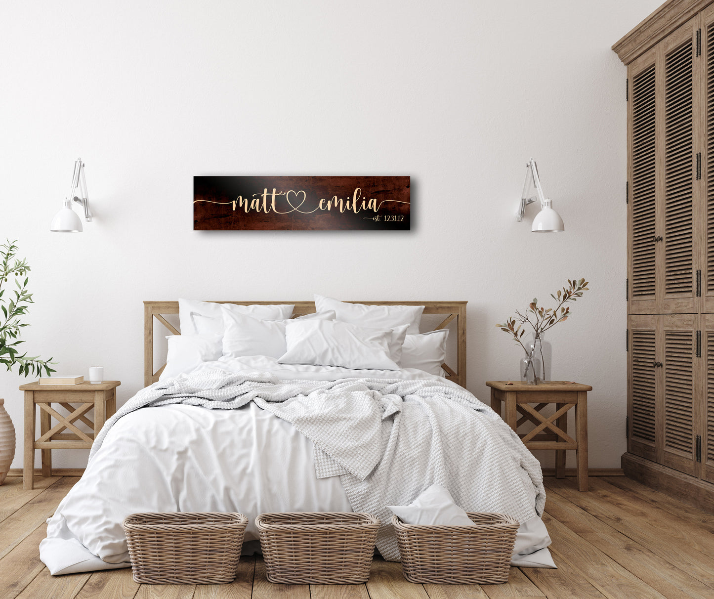 Anniversary Gift, Bronze, 8 Year Anniversary Gift, 8th Anniversary Gift, Name Sign, Metal Sign, Personalized Bronze, Eight Year Anniversary