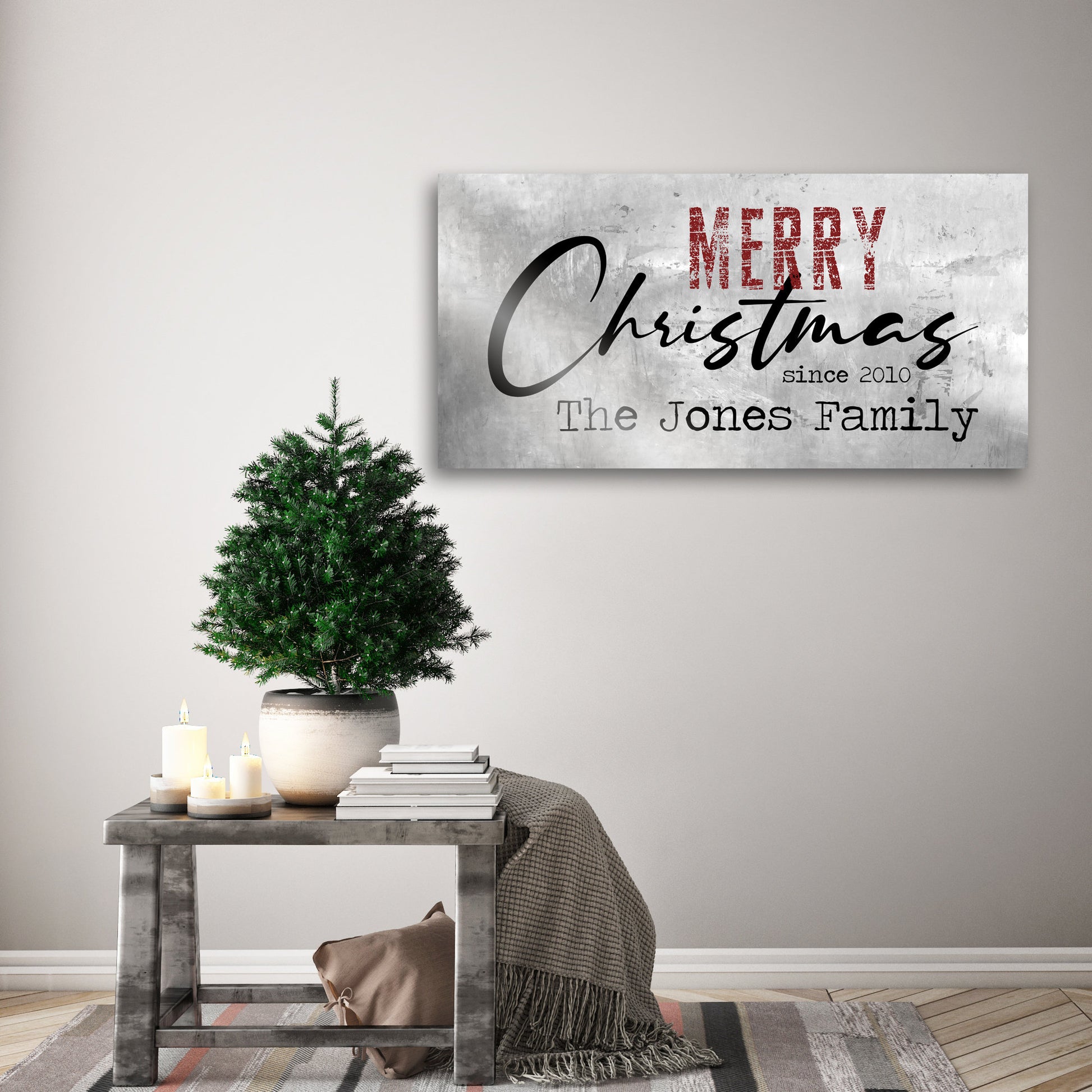 Rustic Holiday Sign, Chirstmas wall decor, Personalized Holiday Sign, Establsihed Sign, Family Sign, Name Sign, Christmas Wall decor, Art