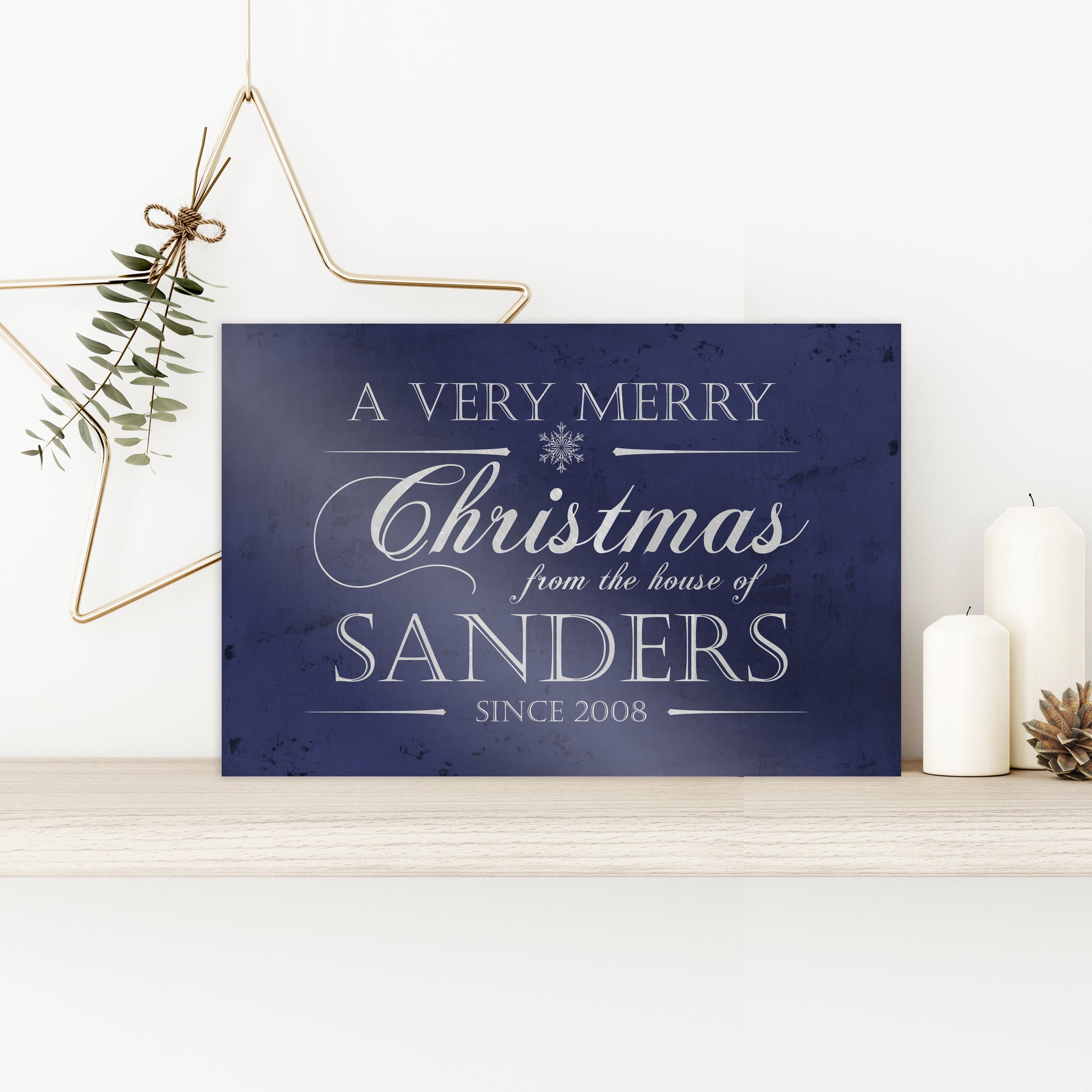 Personalize Holiday Sign, Family Sign, Christmas Sign Farmhouse, Established sign, Metal Christmas Sign, Rustic, Large Christmas Sign,