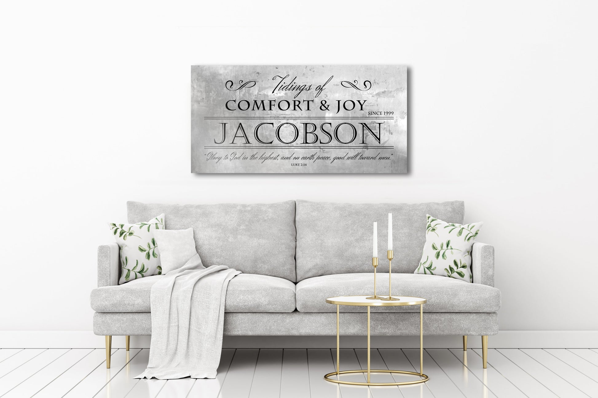 Rustic Holiday Sign, Christmas Sign, Luke 2:14 Sign, Personalized Holiday Sign, Establsihed Sign, Family Sign, Name Sign, Christmas decor