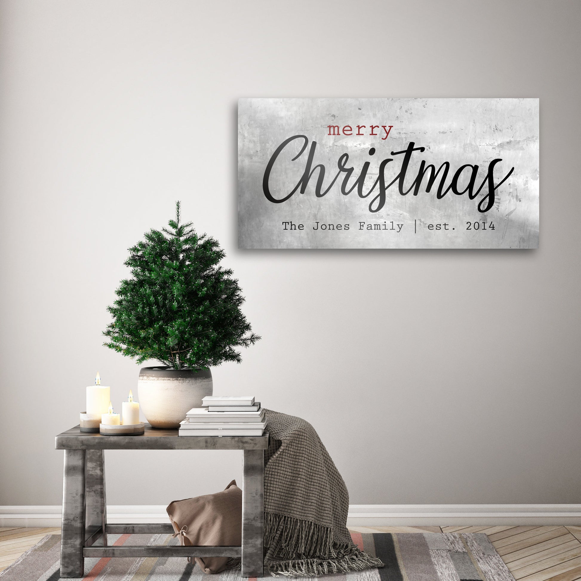 Rustic Holiday Sign, Christmas Sign, Christmas wall, Personalized Holiday Sign, Establsihed Sign, Family Sign, Name Sign, Christmas decor