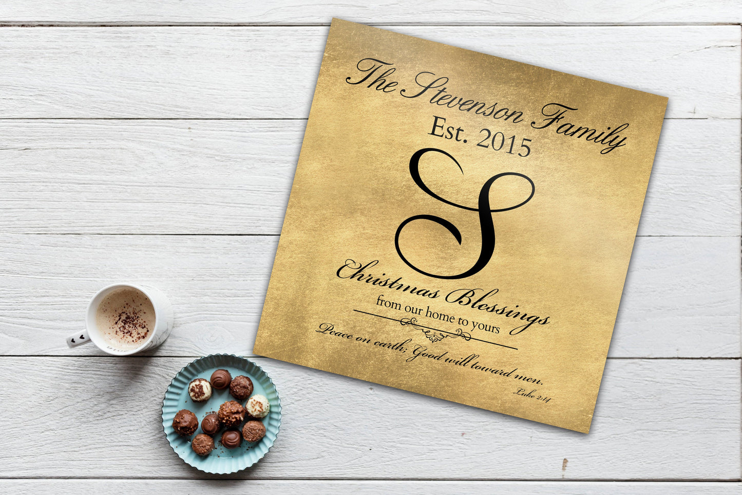 Christmas Blessings, Sign, Sign With Sripture, Holiday Wall Decor, Christmas Gift, Last Name Sign, Established Sign, Merry Christmas Sign