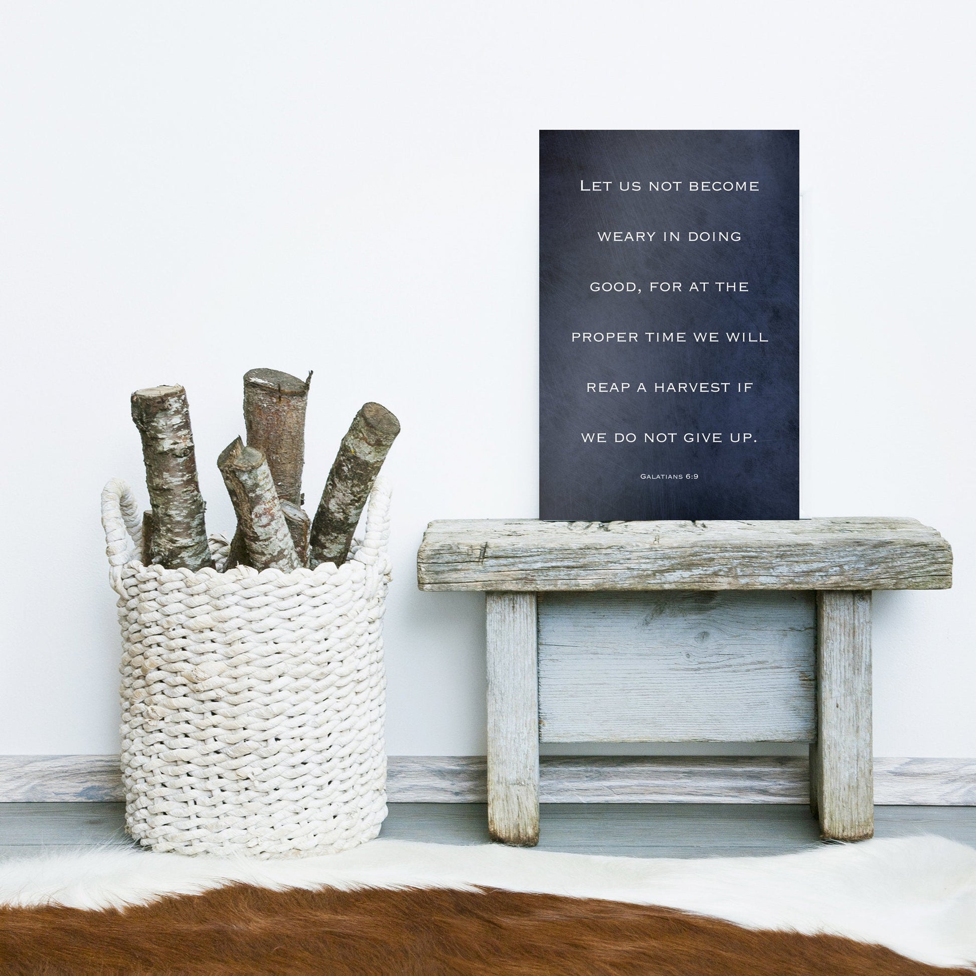 Galatians 6:9, Gift for Christian, Encouragement, Let us not grow weary in doing good, Bible Verse, Sign, Scripture Gift, Pastor Gift Idea