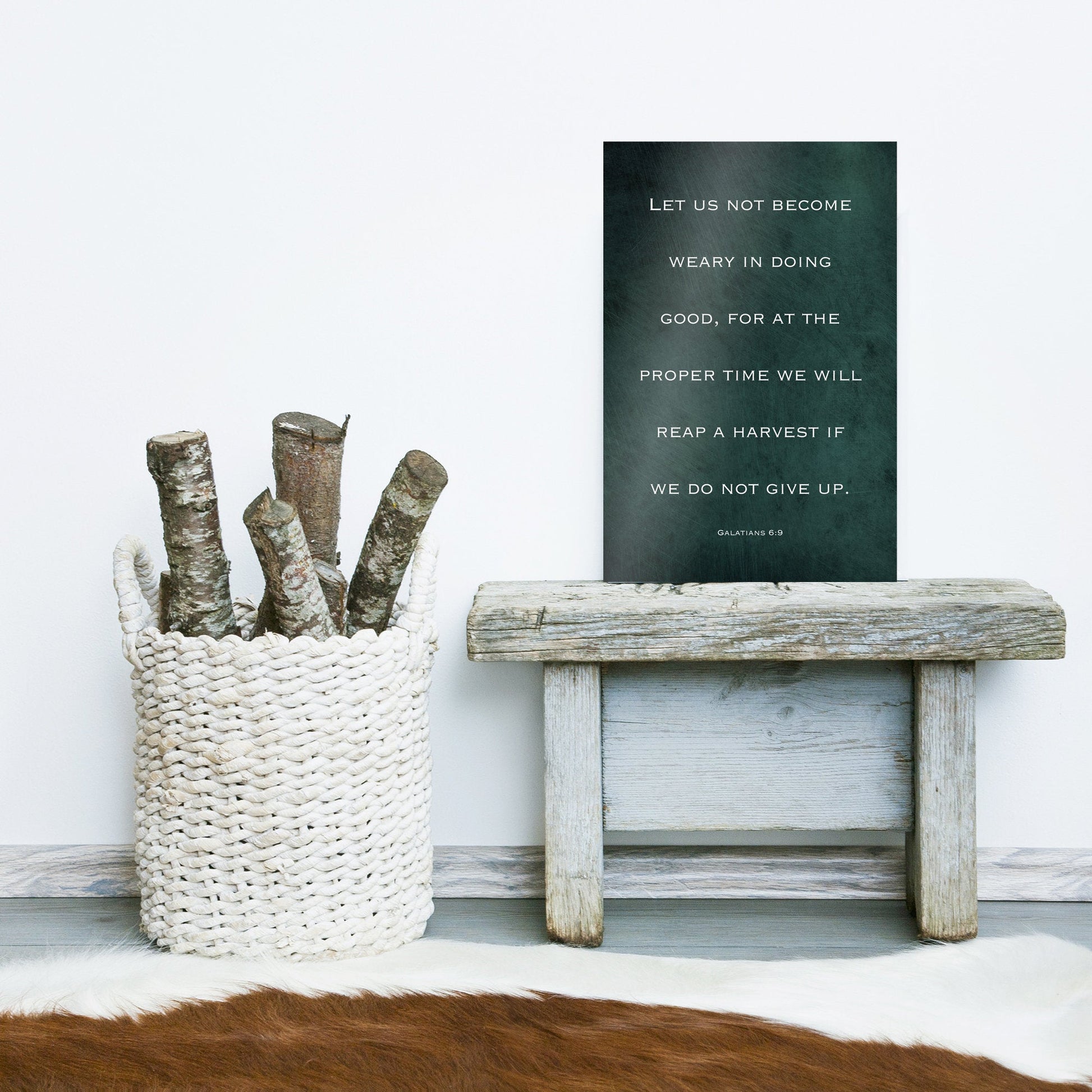 Galatians 6:9, Gift for Christian, Encouragement, Let us not grow weary in doing good, Bible Verse, Sign, Scripture Gift, Pastor Gift Idea