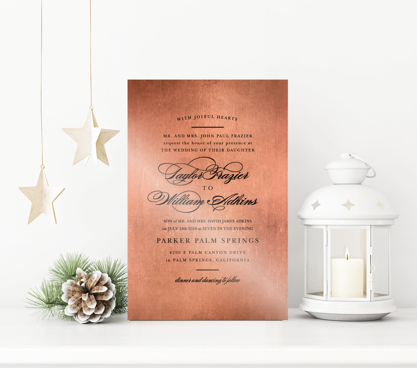 Wedding invitation, Iron