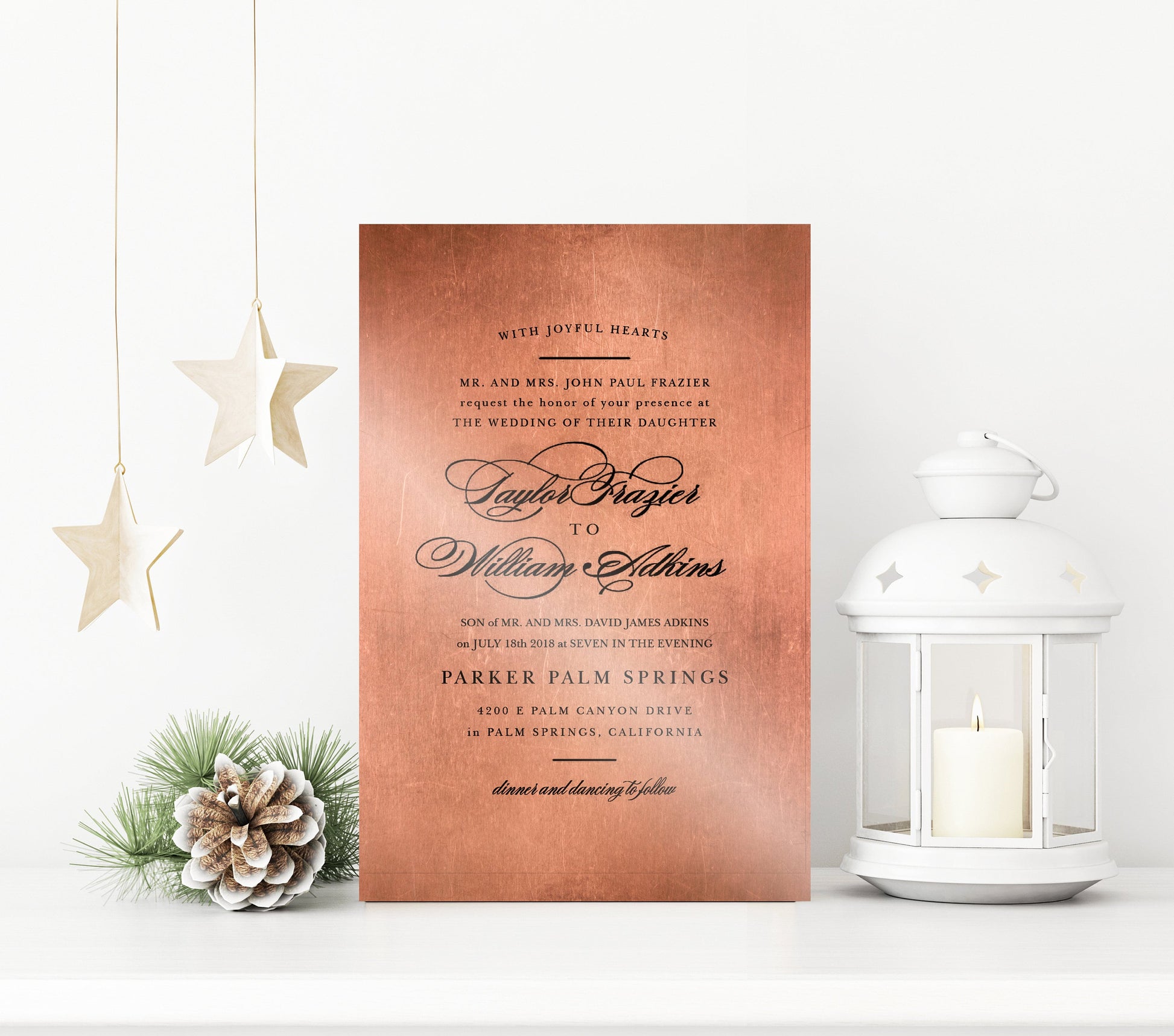 Wedding invitation, Iron