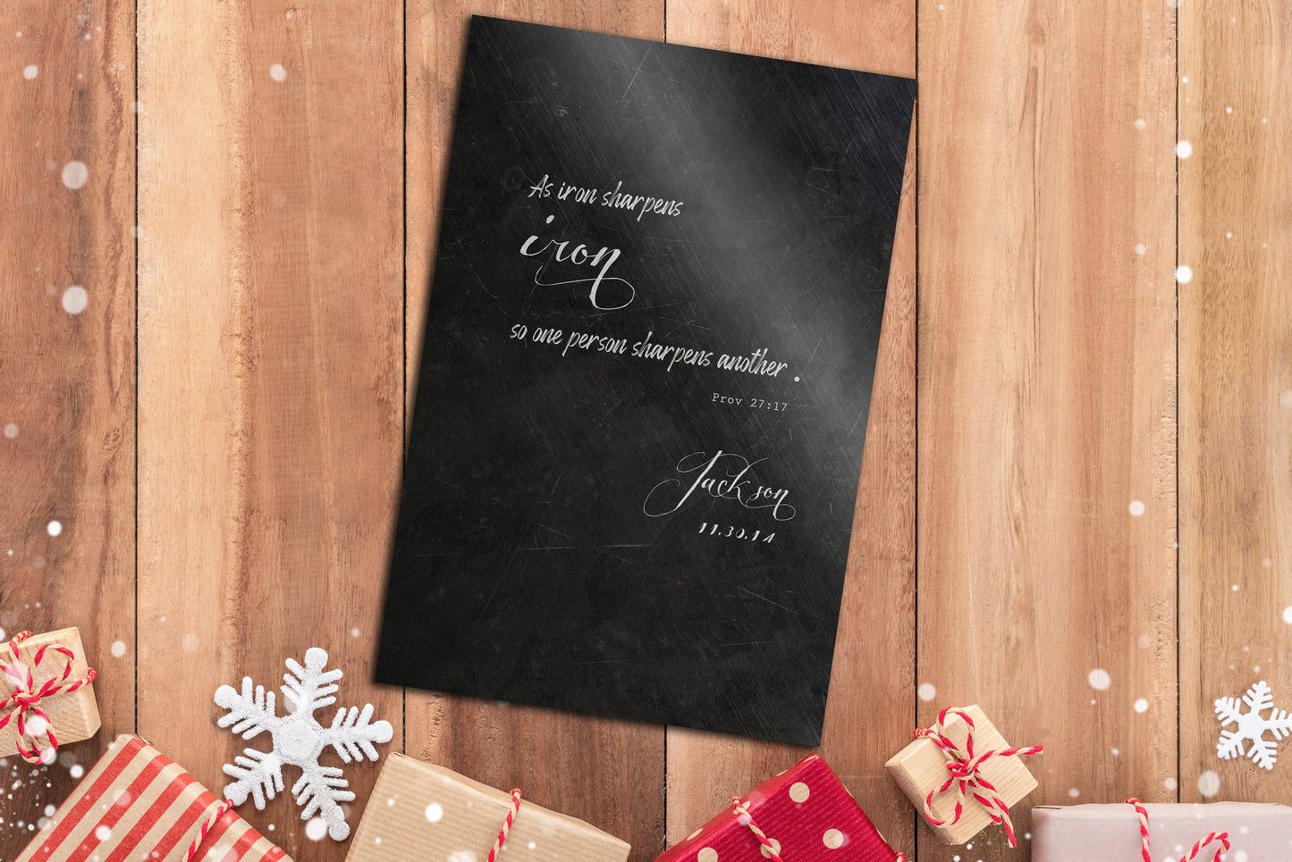 As Iron Sharpens Iron, Monogrammed Gift, for, wife, her, Scripture, Sign, Proverbs 27:17, Gift for 6th, 6 Year Wedding, for Couple, Gift