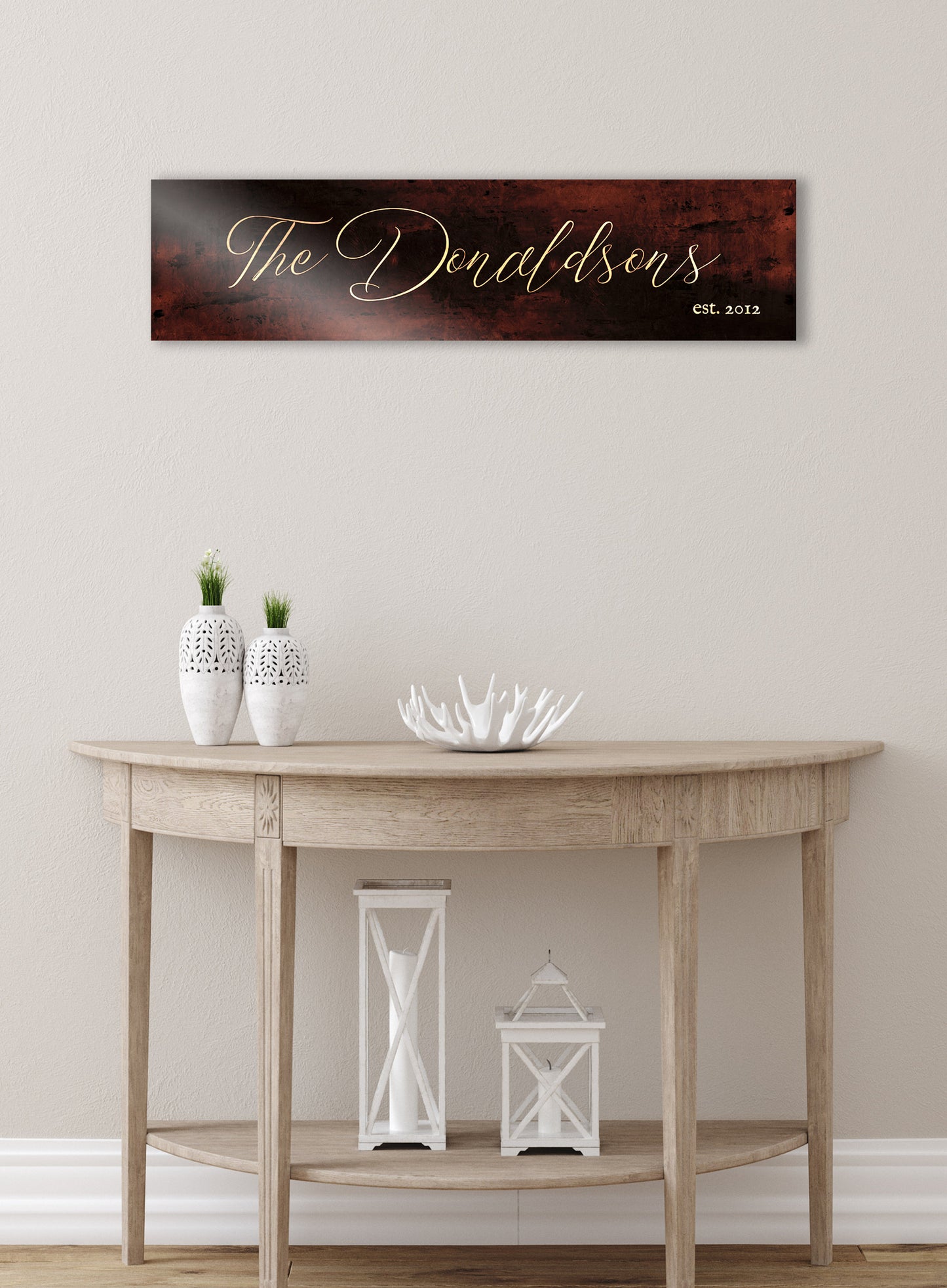 Anniversary Gift, Bronze, 8 Year Anniversary Gift, 8th Anniversary Gift, Name Sign, Metal Sign, Personalized Bronze, Eight Year Anniversary