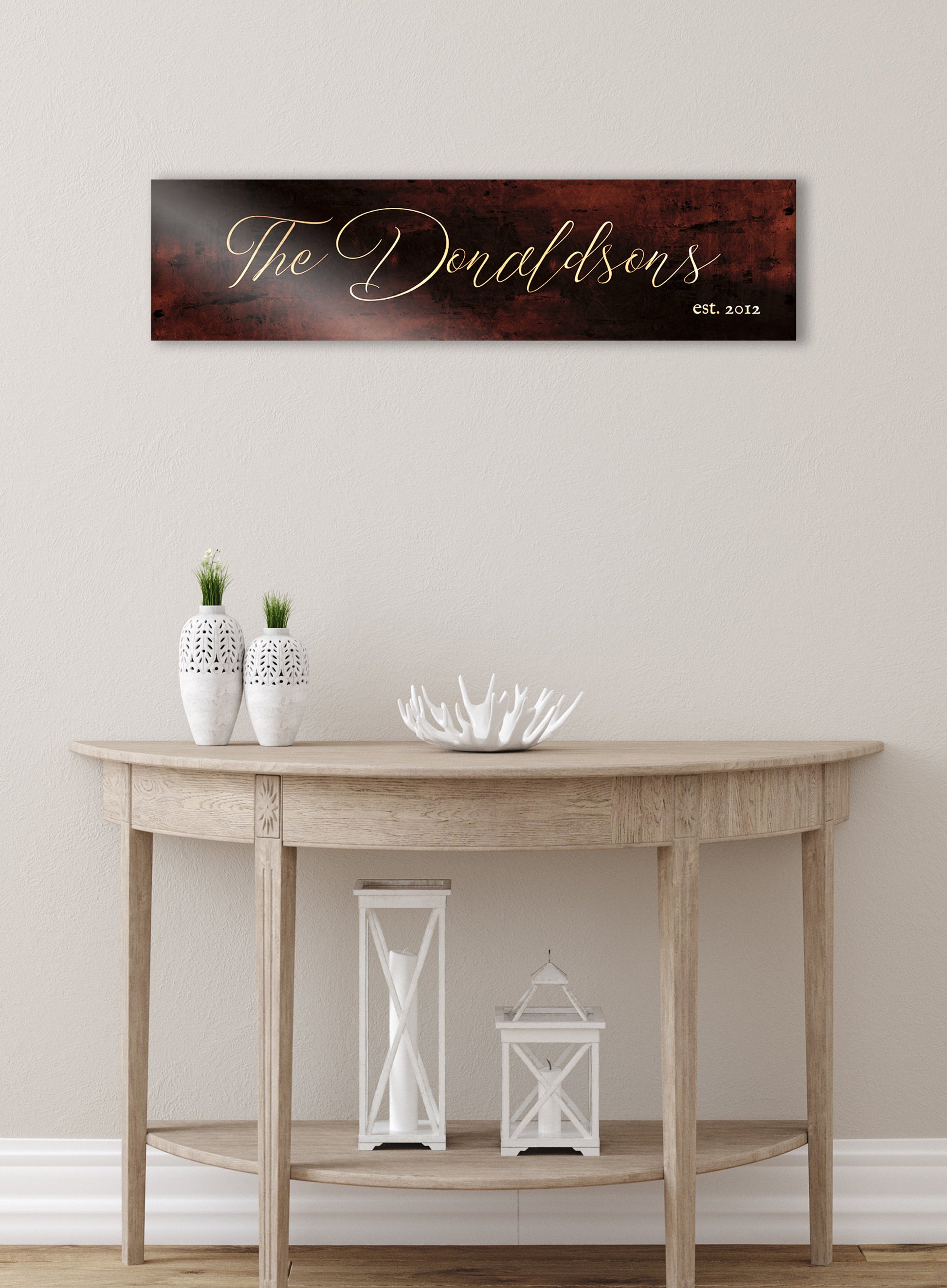 Anniversary Gift, Bronze, 8 Year Anniversary Gift, 8th Anniversary Gift, Name Sign, Metal Sign, Personalized Bronze, Eight Year Anniversary