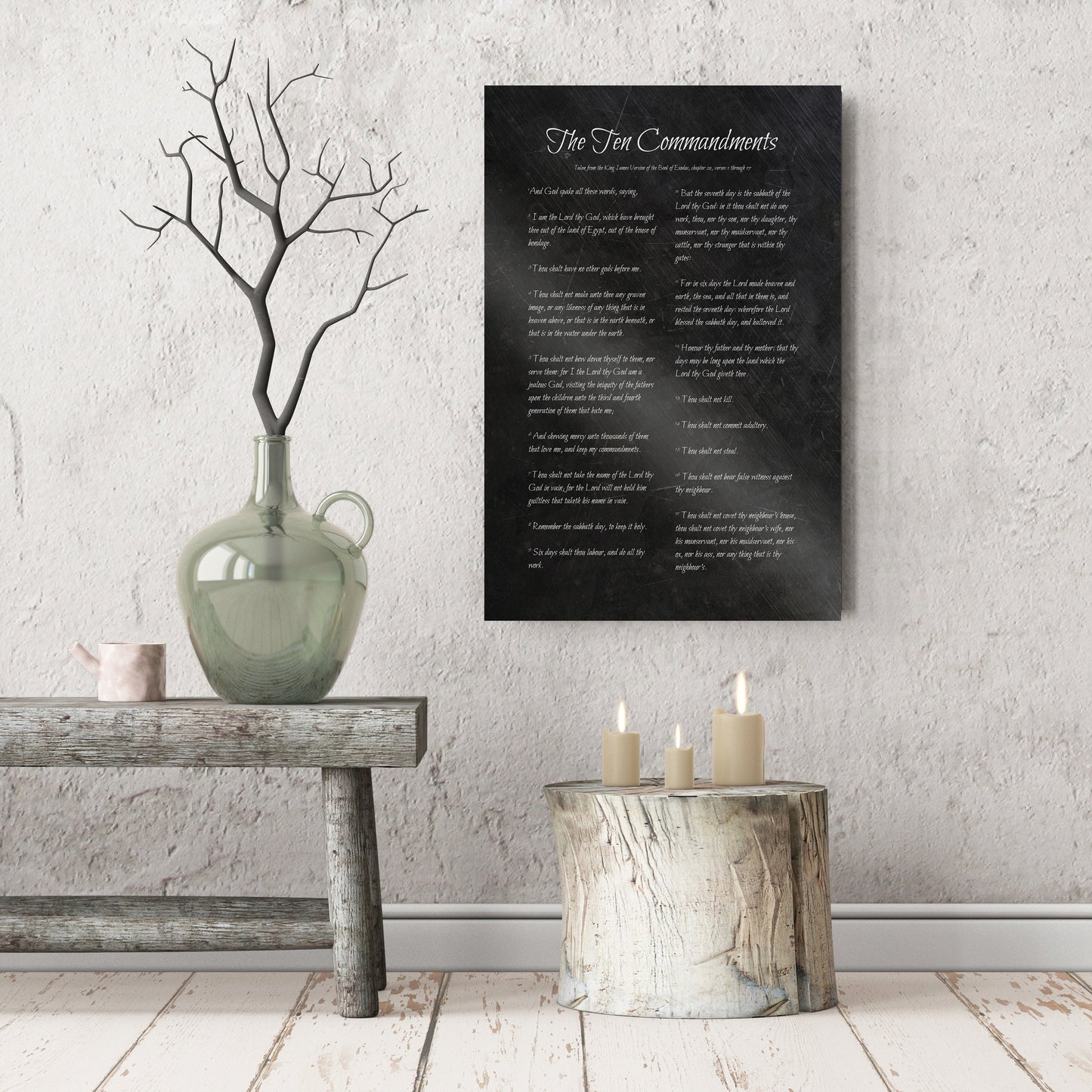 Christian Anniversary Gift, The Ten Commandments