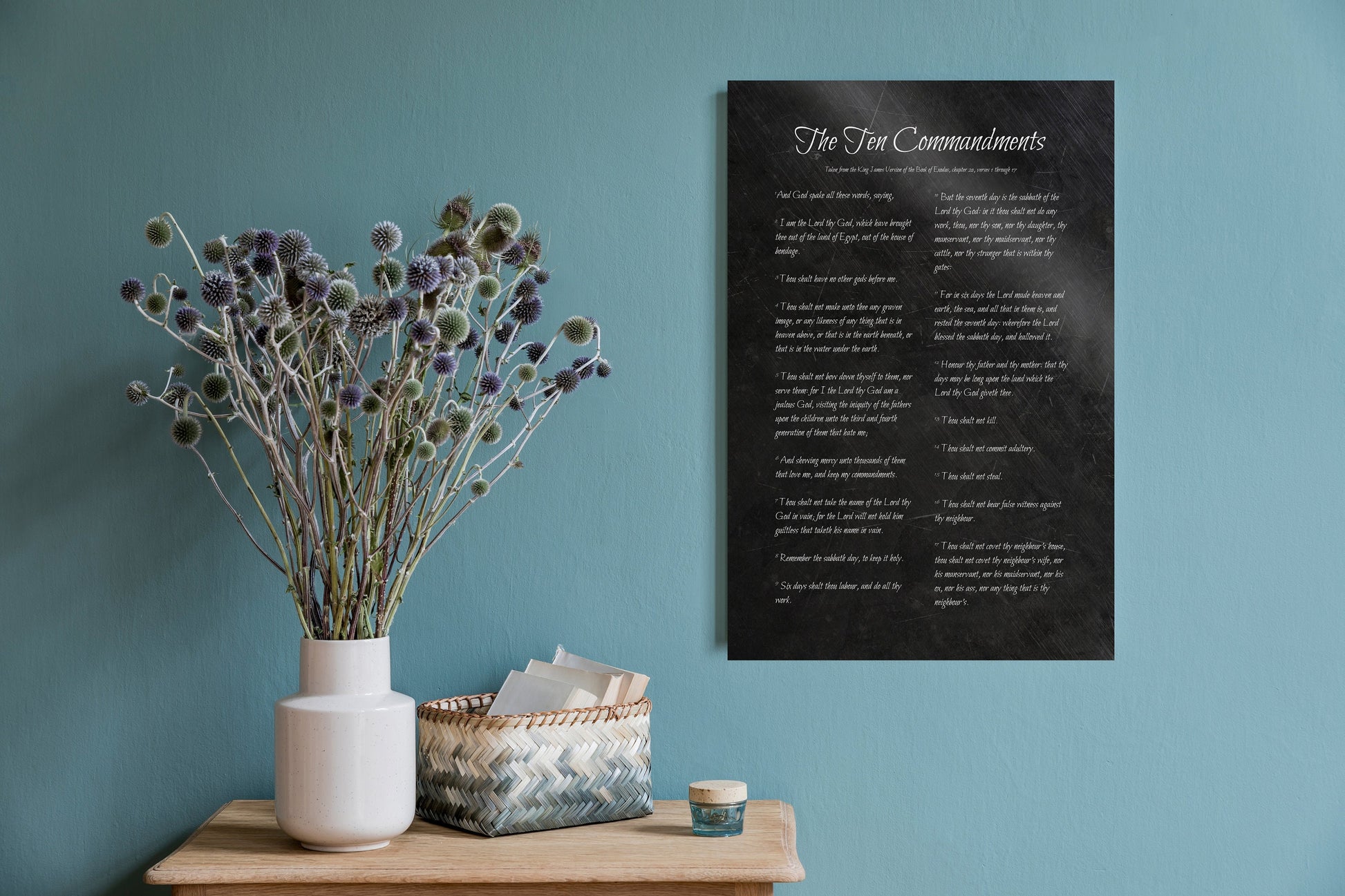 Christian Anniversary Gift, The Ten Commandments