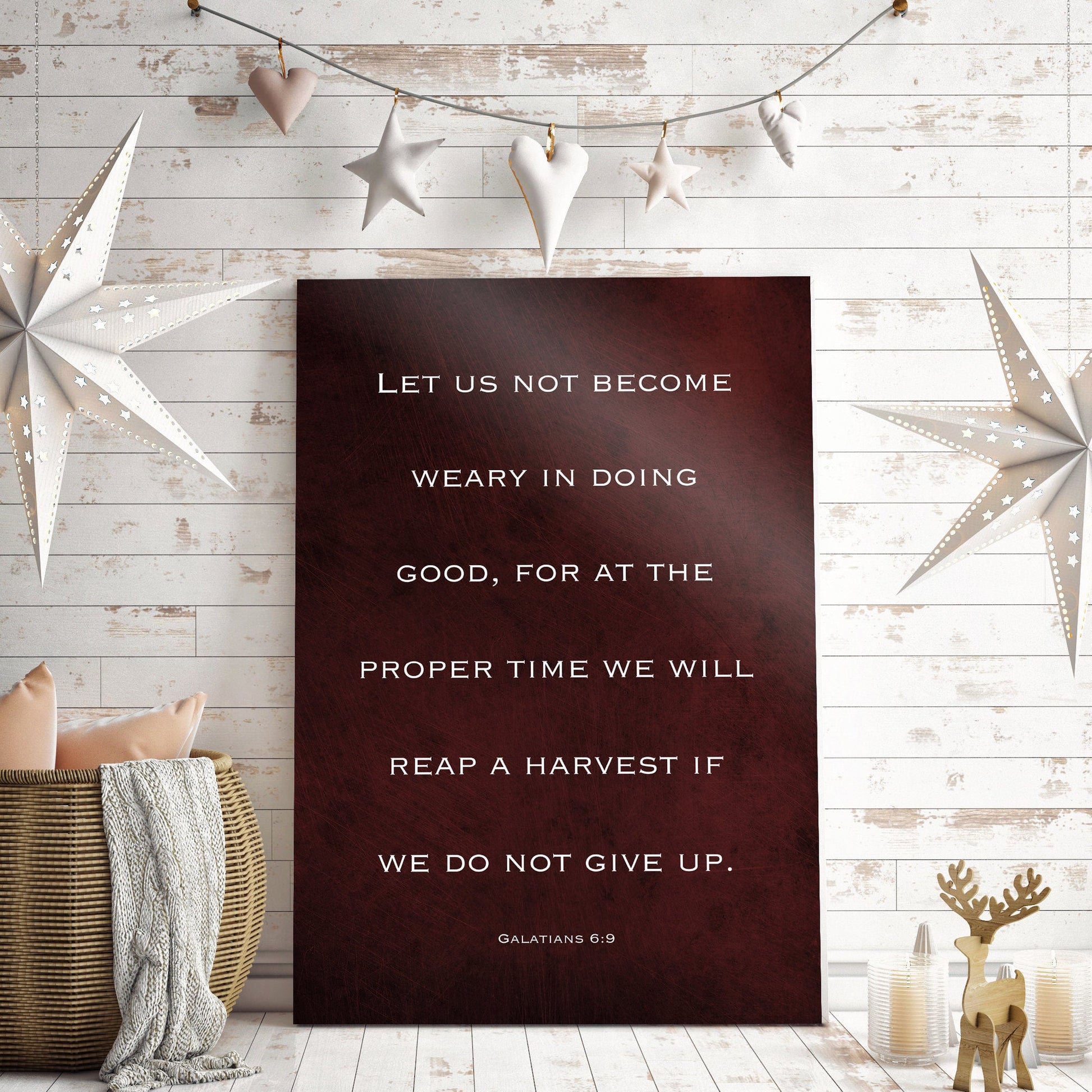 Galatians 6:9, Gift for Christian, Encouragement, Let us not grow weary in doing good, Bible Verse, Sign, Scripture Gift, Pastor Gift Idea