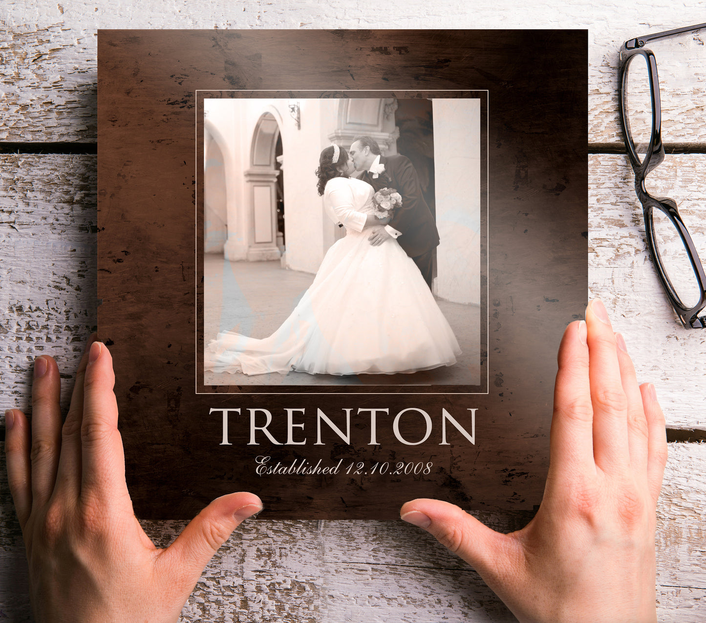 8 Year gift, Bronze Anniversary Gift, 8 Year Bronze Gift, Photo on bronze, bronze, 8th Anniversary, Sign, On Metal, 19th Anniversary Gift